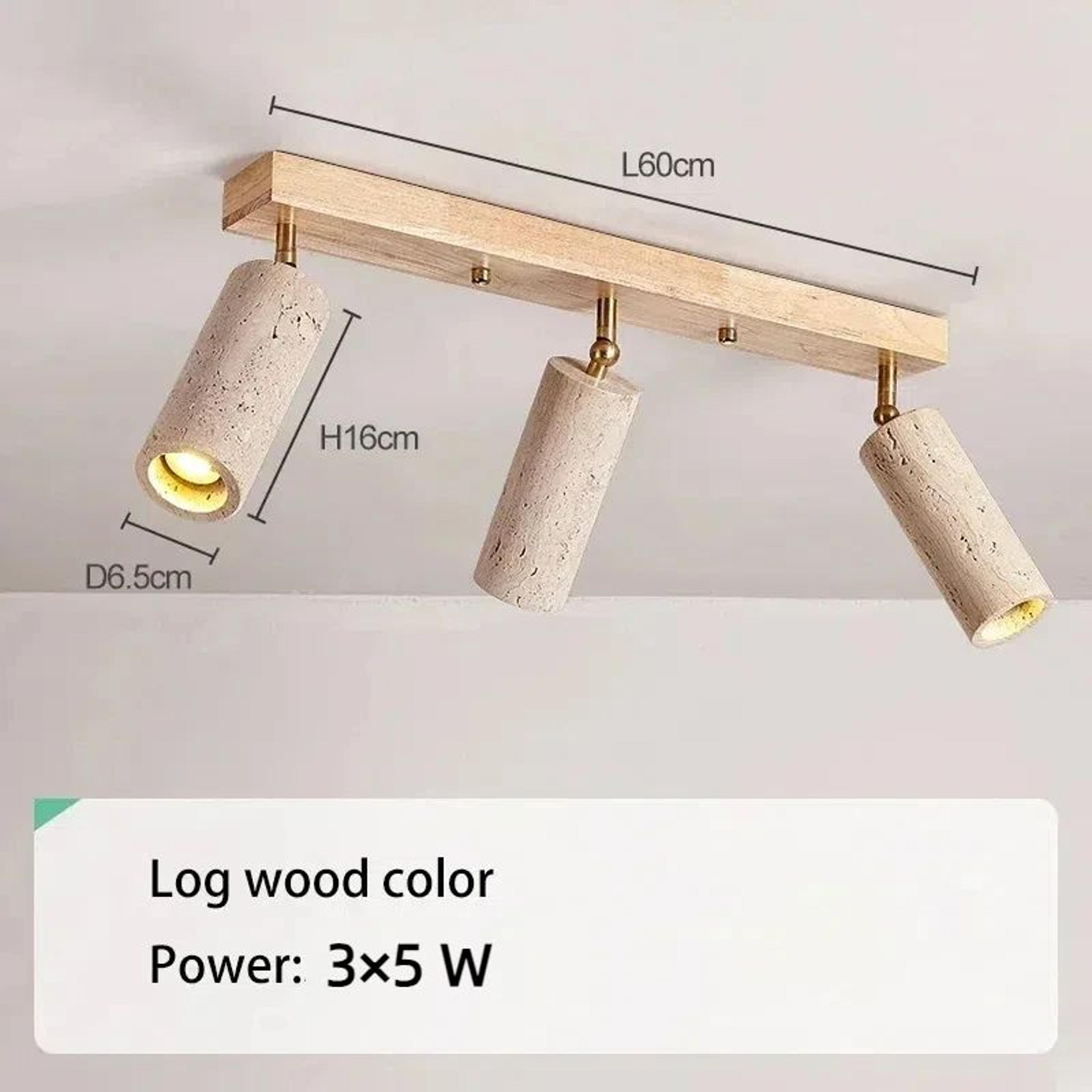 Natural Yellow Cave Stone LED Spotlight  Wood Ceiling Lamp For Living Room Restaurant Bar  Clothing 6