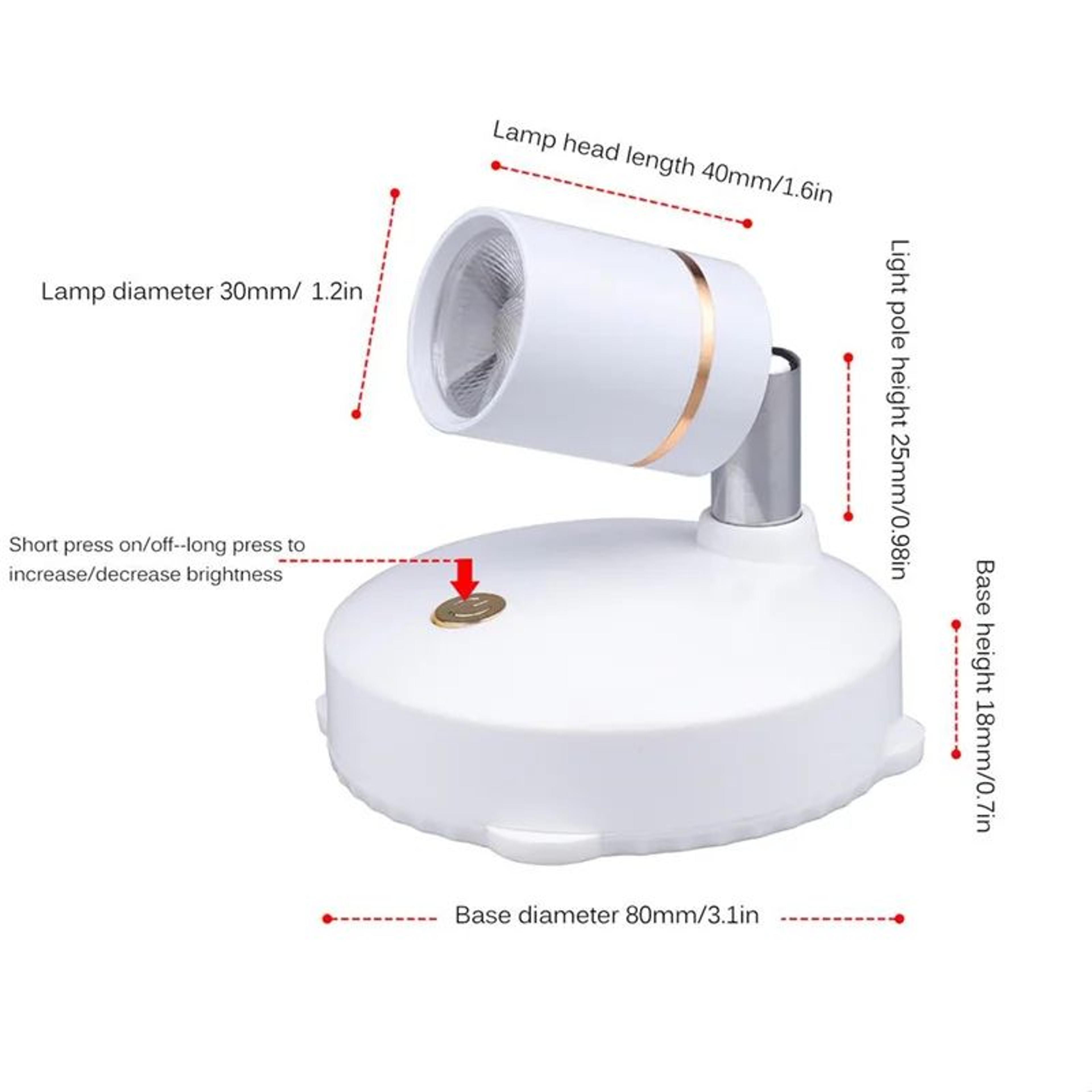 Mini Wireless LED Spotlights  2 Pack Remote Control Accent Lights With Dimming Timer And Adjustable 4