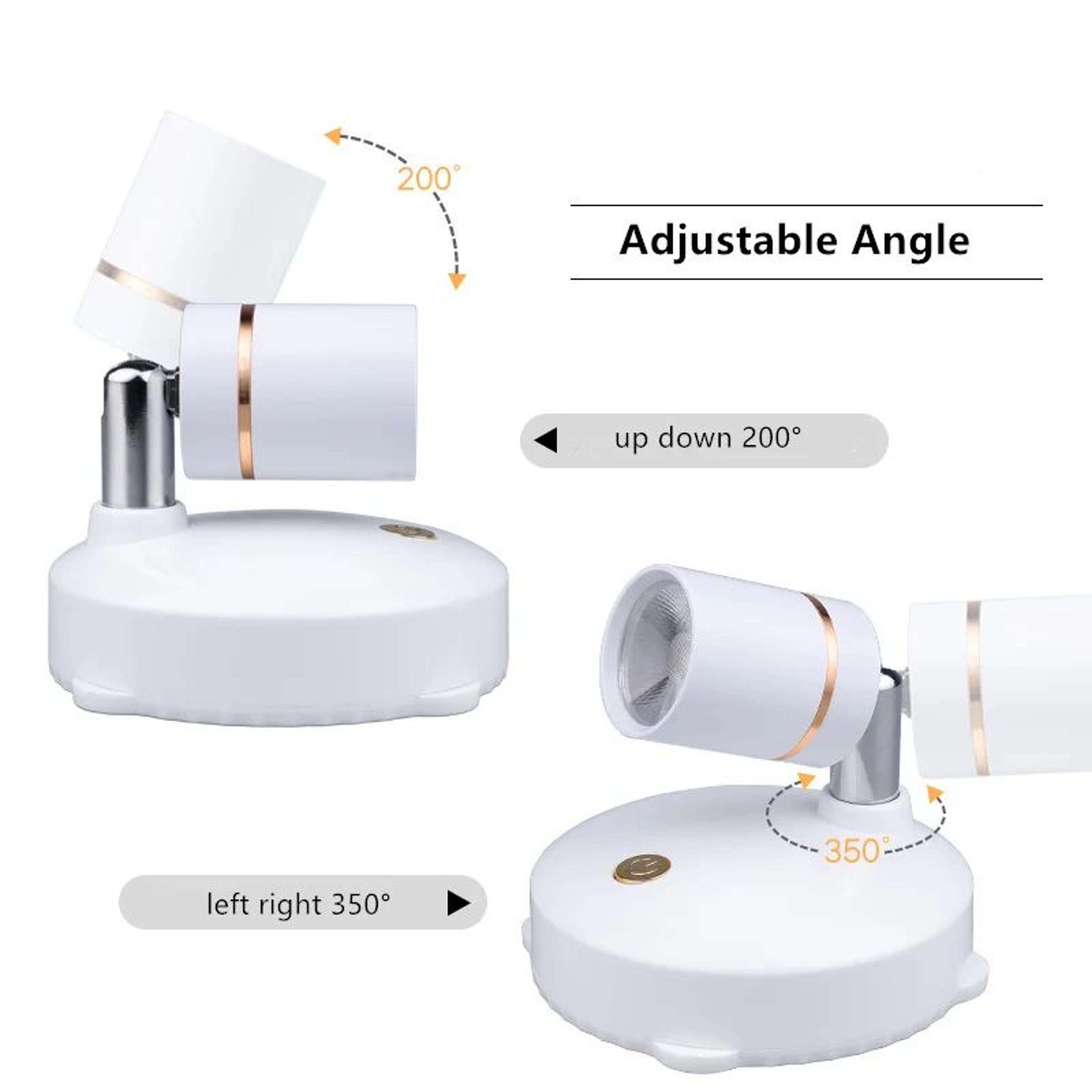 Mini Wireless LED Spotlights  2 Pack Remote Control Accent Lights With Dimming Timer And Adjustable 2