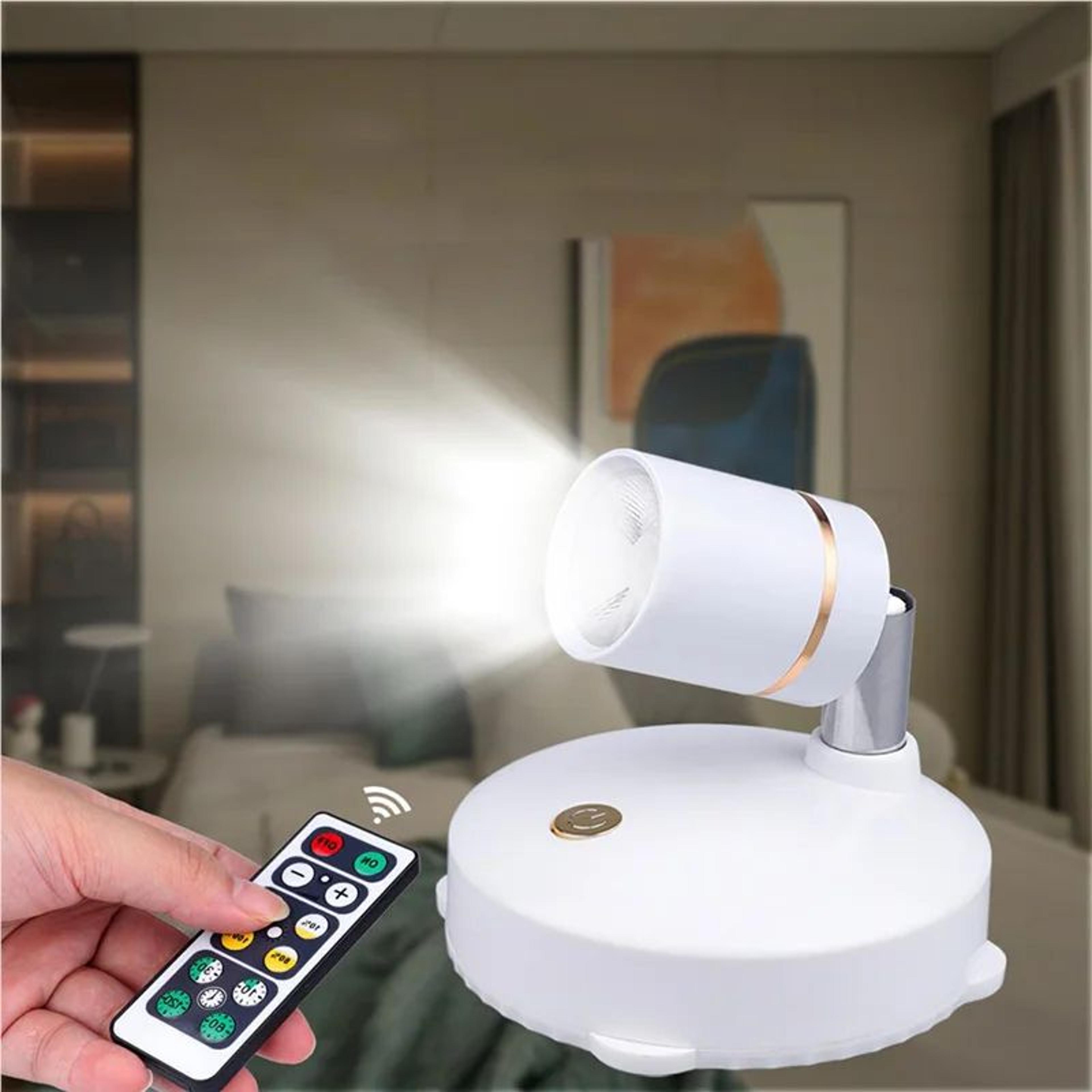 mini wireless led spotlights – 2 pack remote control accent lights with dimming, timer and adjustable angles for decor