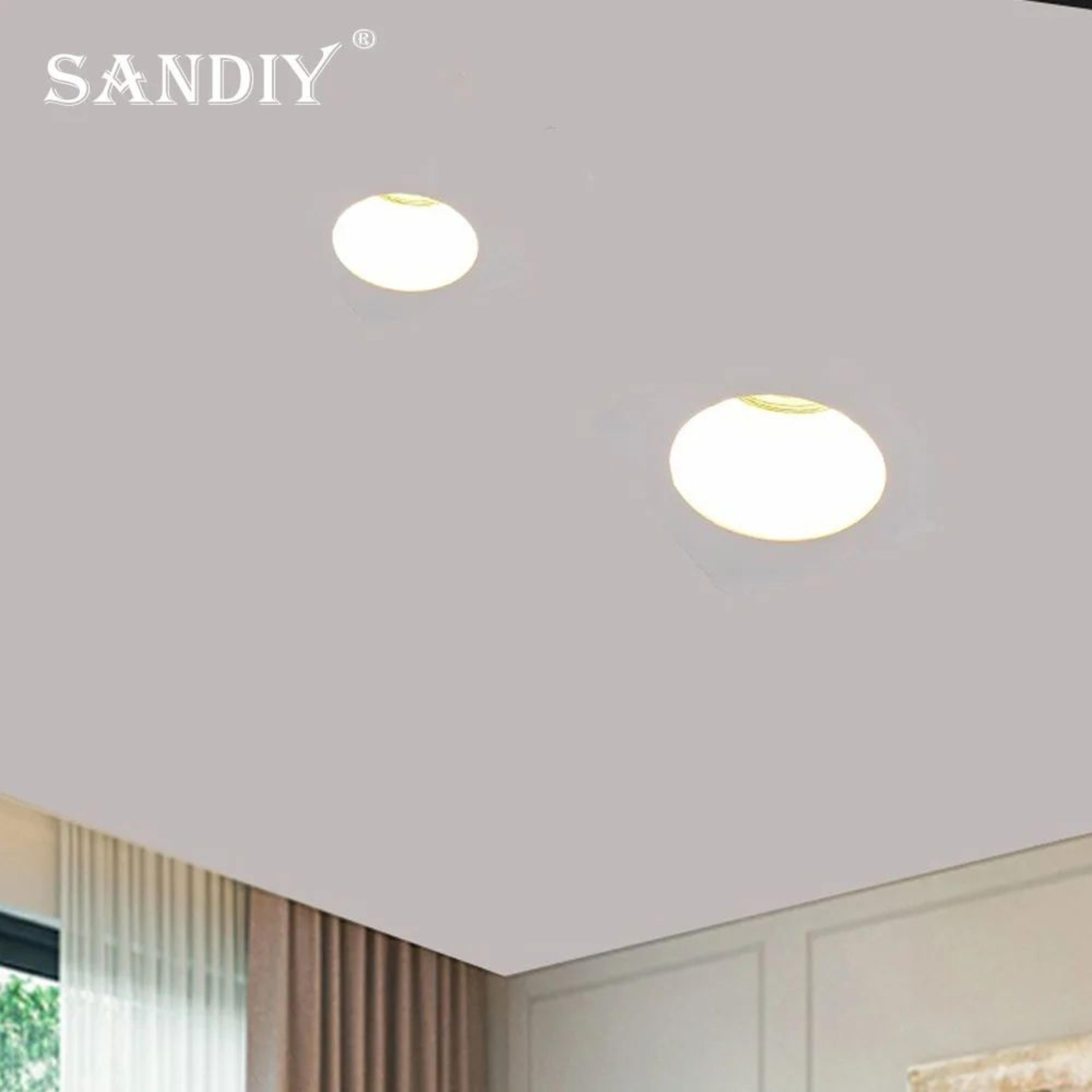 Recessed Gypsum Spotlight  Round Or Square Plaster Ceiling Downlight With GU10 Bulb Or LED Module F 3