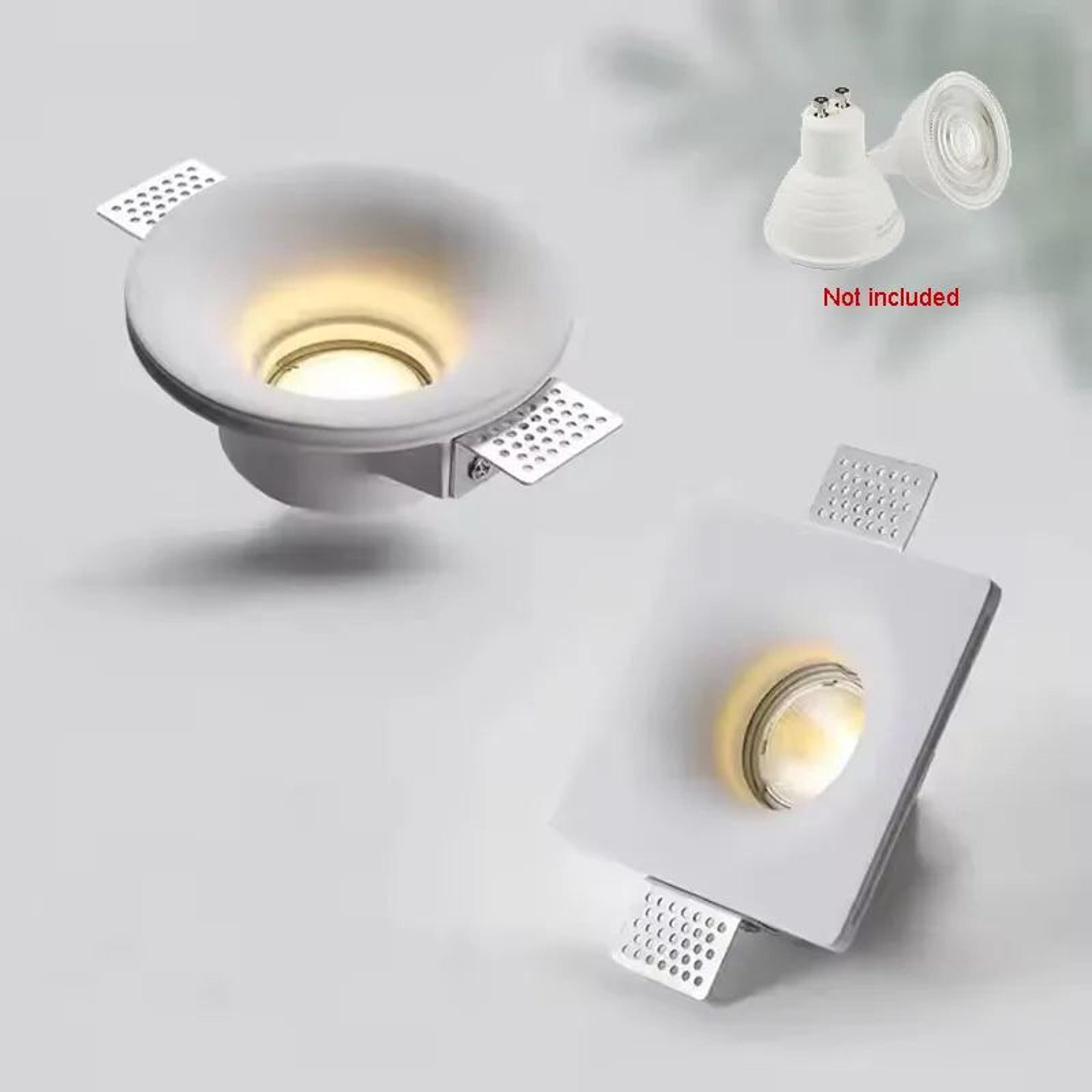 Recessed Gypsum Downlight  GU10 AntiGlare Borderless Ceiling Spotlight For Living Room Bedroom And  3