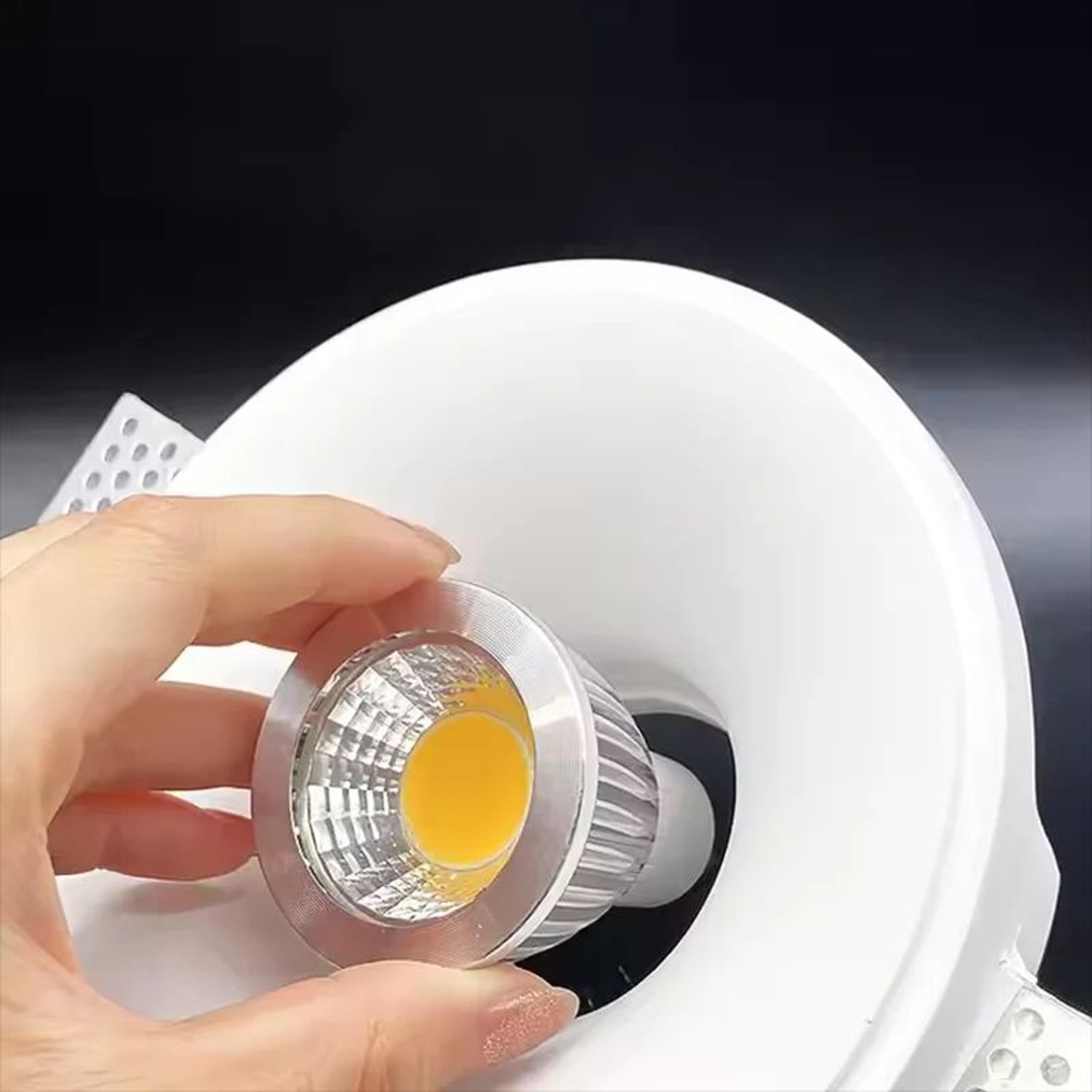 Recessed Gypsum Downlight  GU10 AntiGlare Borderless Ceiling Spotlight For Living Room Bedroom And  1