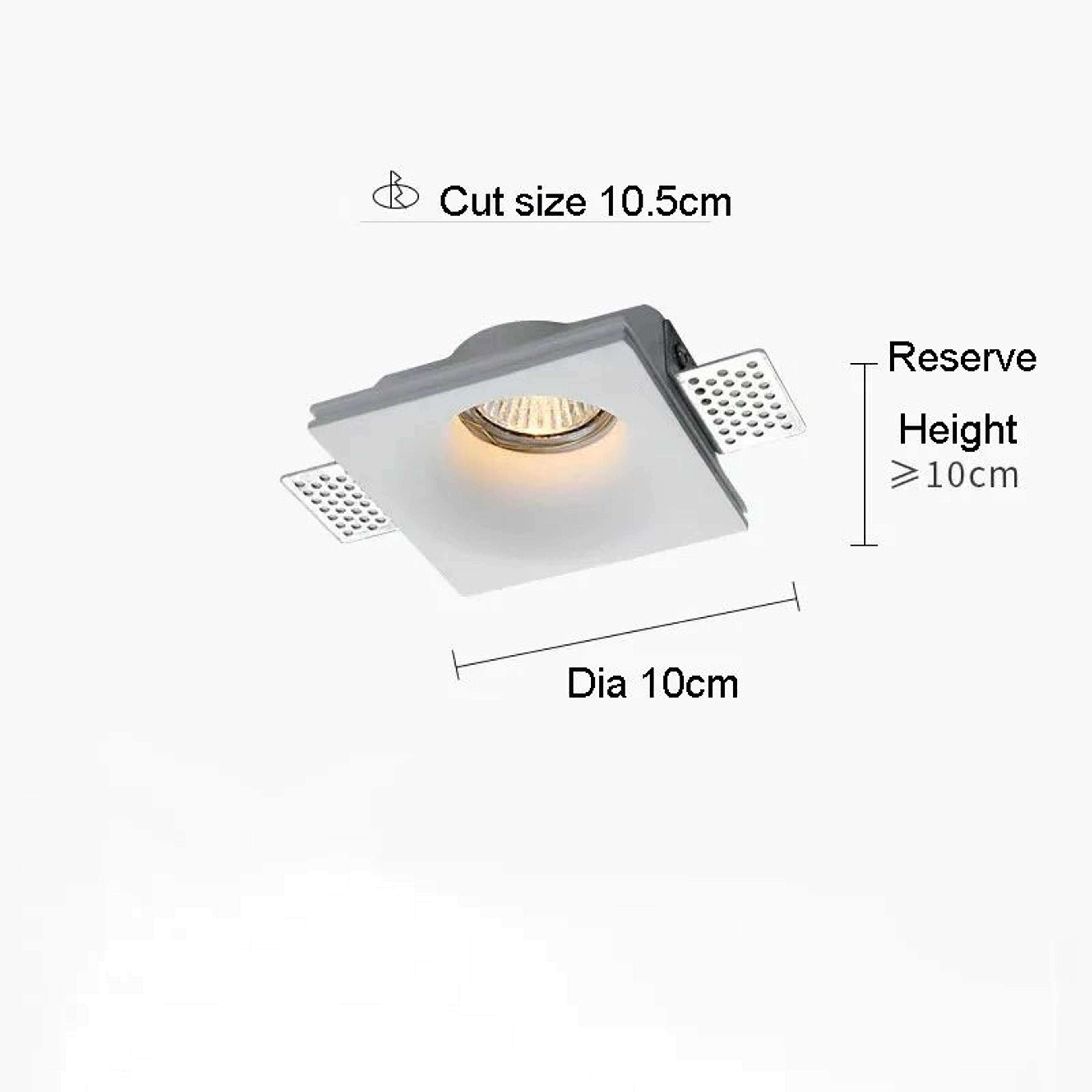 Recessed Gypsum Downlight  GU10 AntiGlare Borderless Ceiling Spotlight For Living Room Bedroom And  8