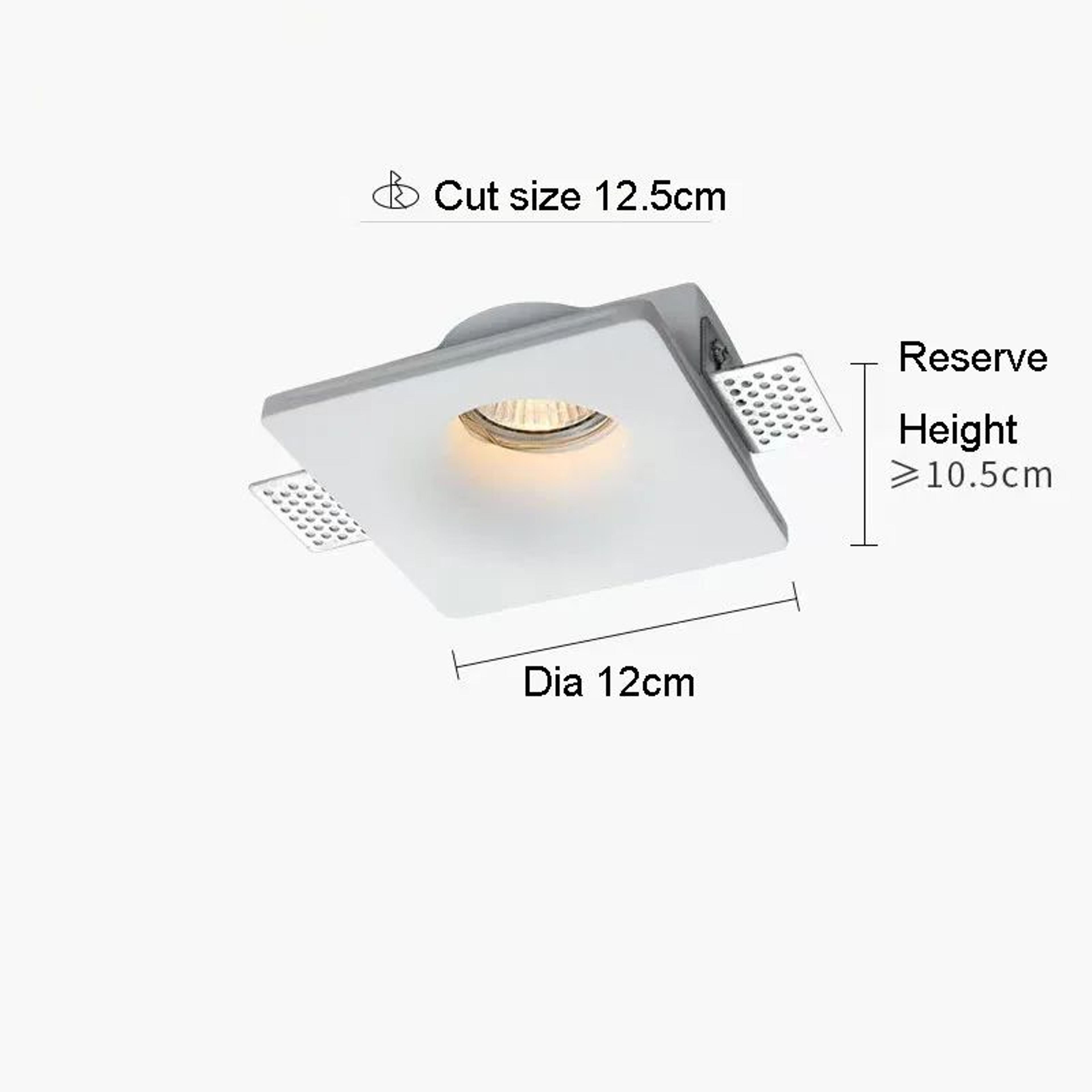 Recessed Gypsum Downlight  GU10 AntiGlare Borderless Ceiling Spotlight For Living Room Bedroom And  9