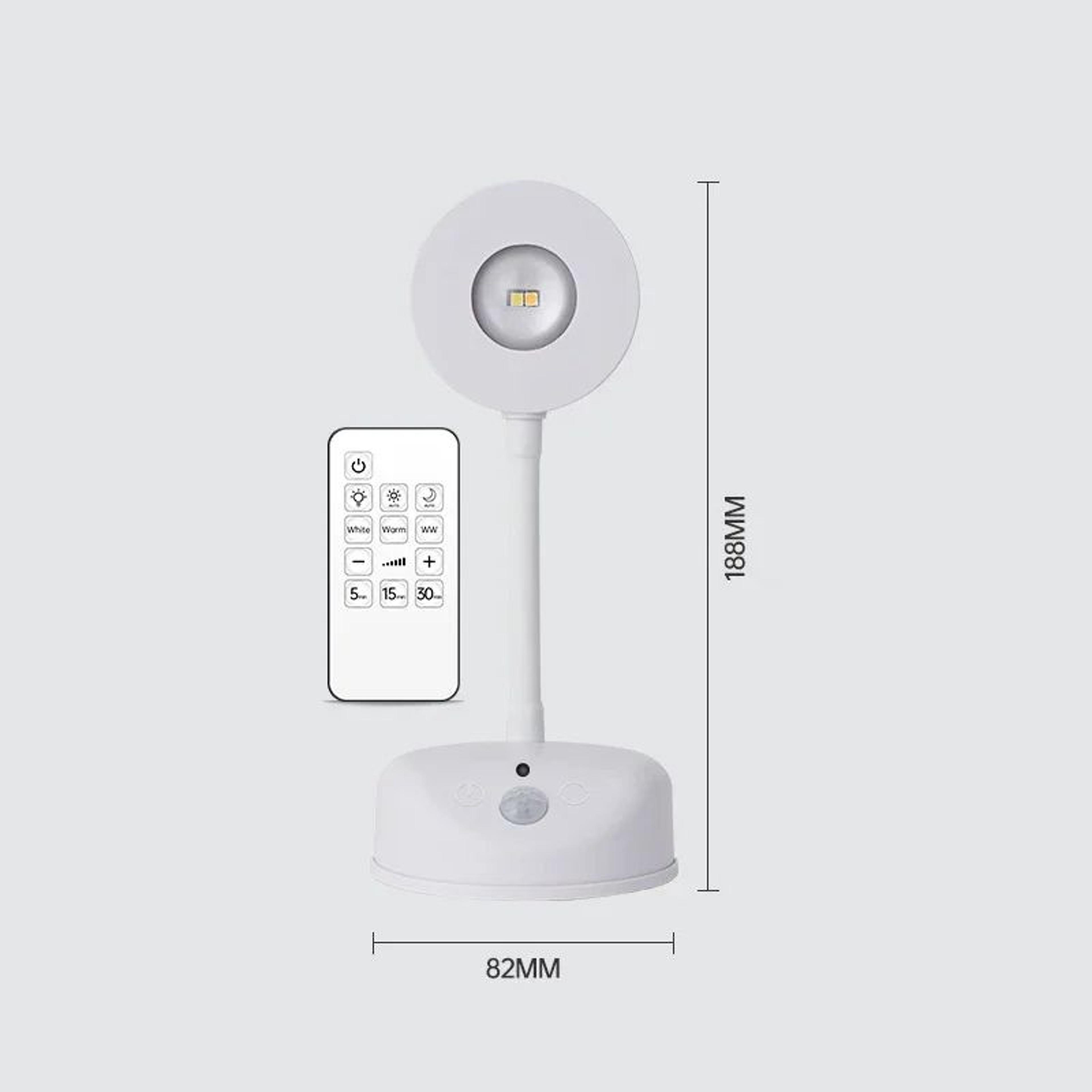 USB Rechargeable Wall Lamp  Dimmable Motion Sensor Night Light With 3 Light Colors For Bedroom Beds 14