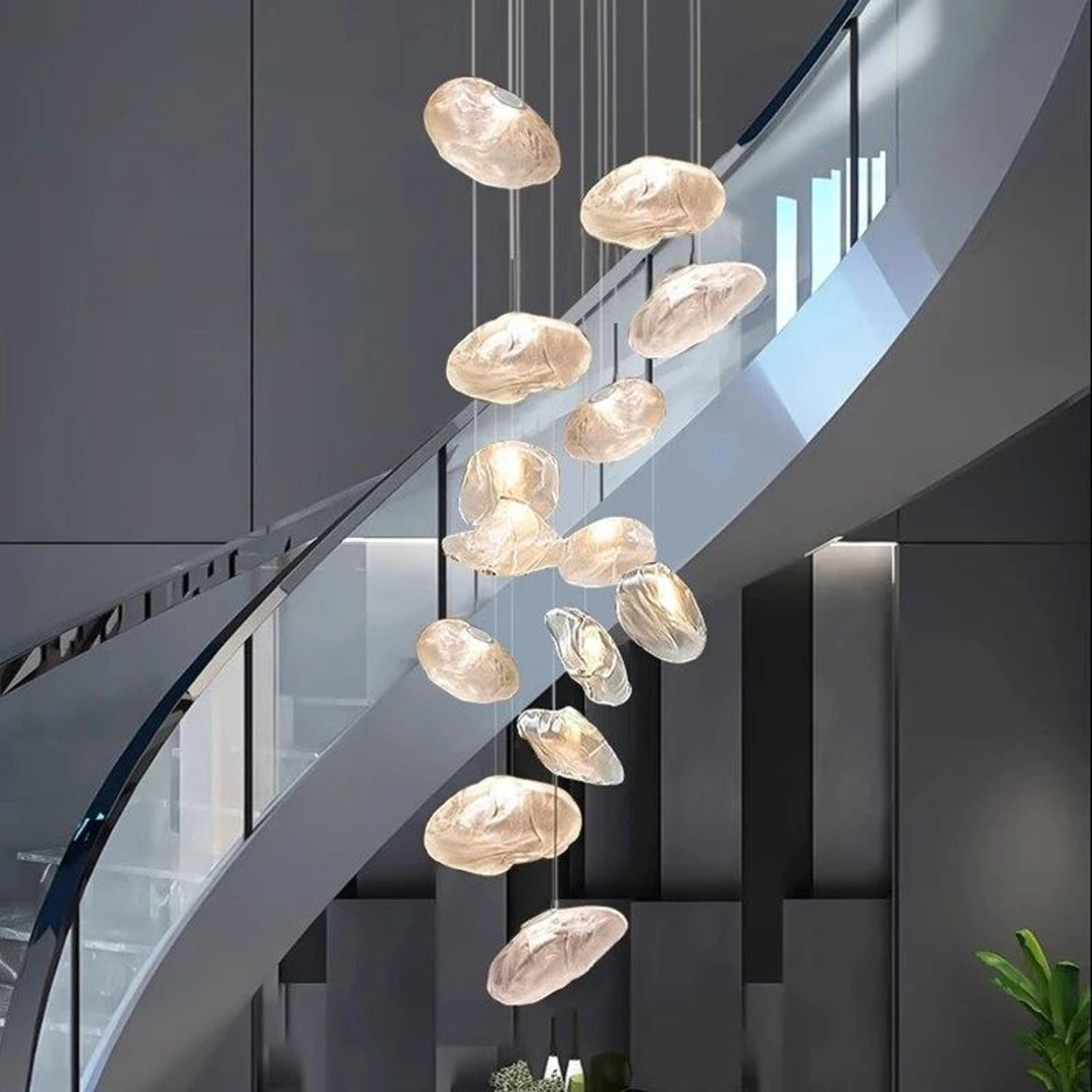 Modern Glass LED Pendant Chandelier  Adjustable Hanging Ceiling Lamp For Dining Room Living Room An 3