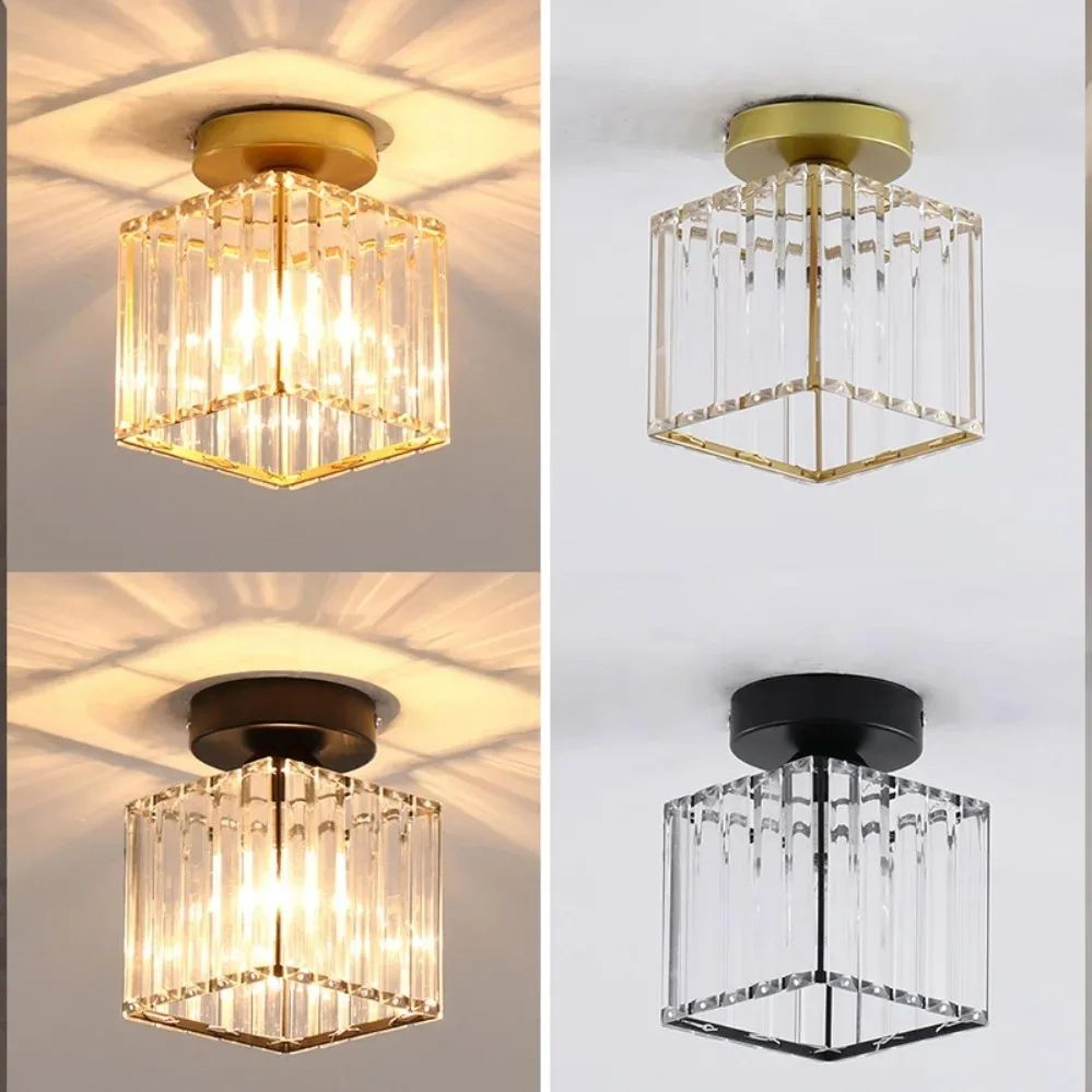 Nordic Modern Ceiling Light  Iron And Acrylic E27 Lamp In Black Or Gold For Living Room Hall And Co 3