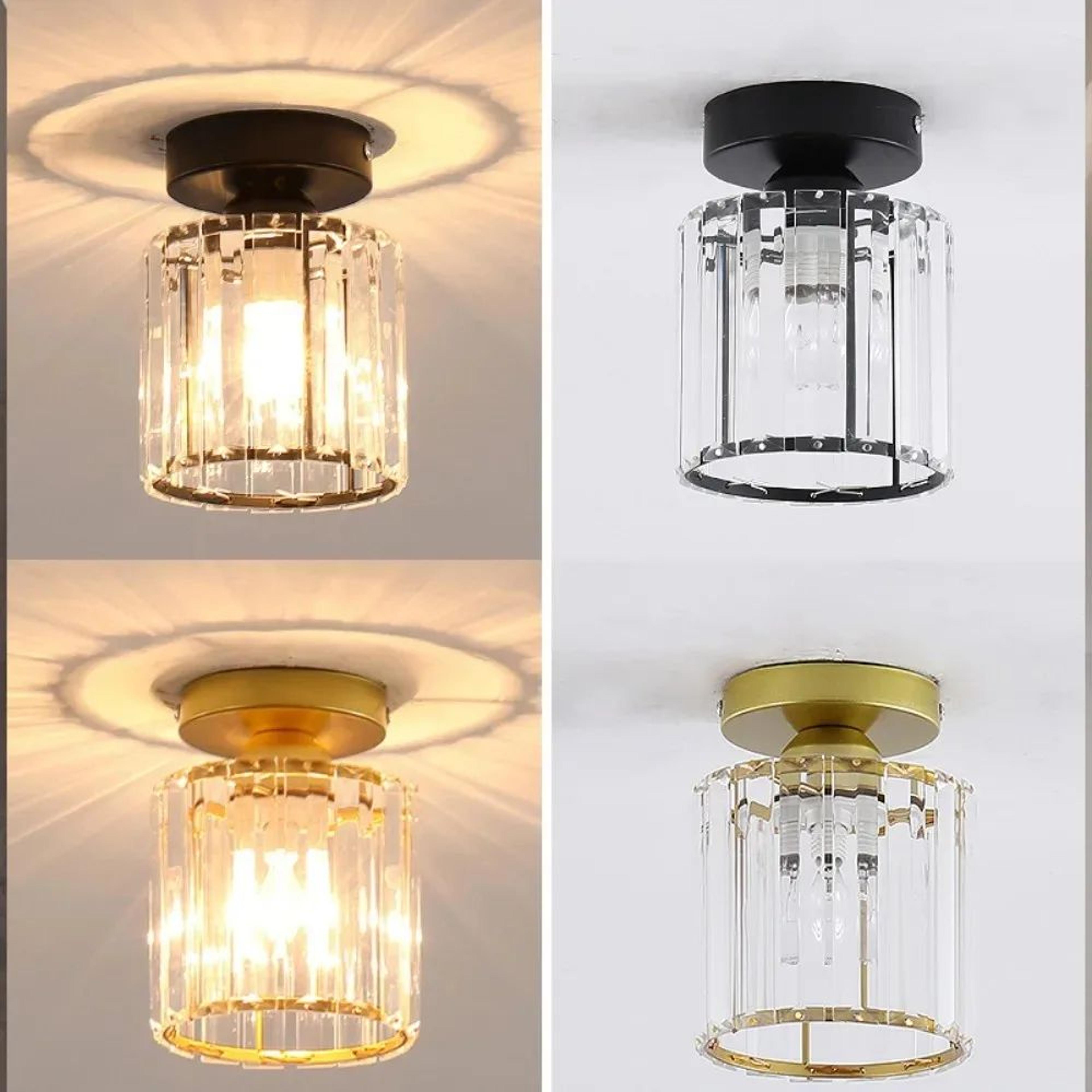 Nordic Modern Ceiling Light  Iron And Acrylic E27 Lamp In Black Or Gold For Living Room Hall And Co 4