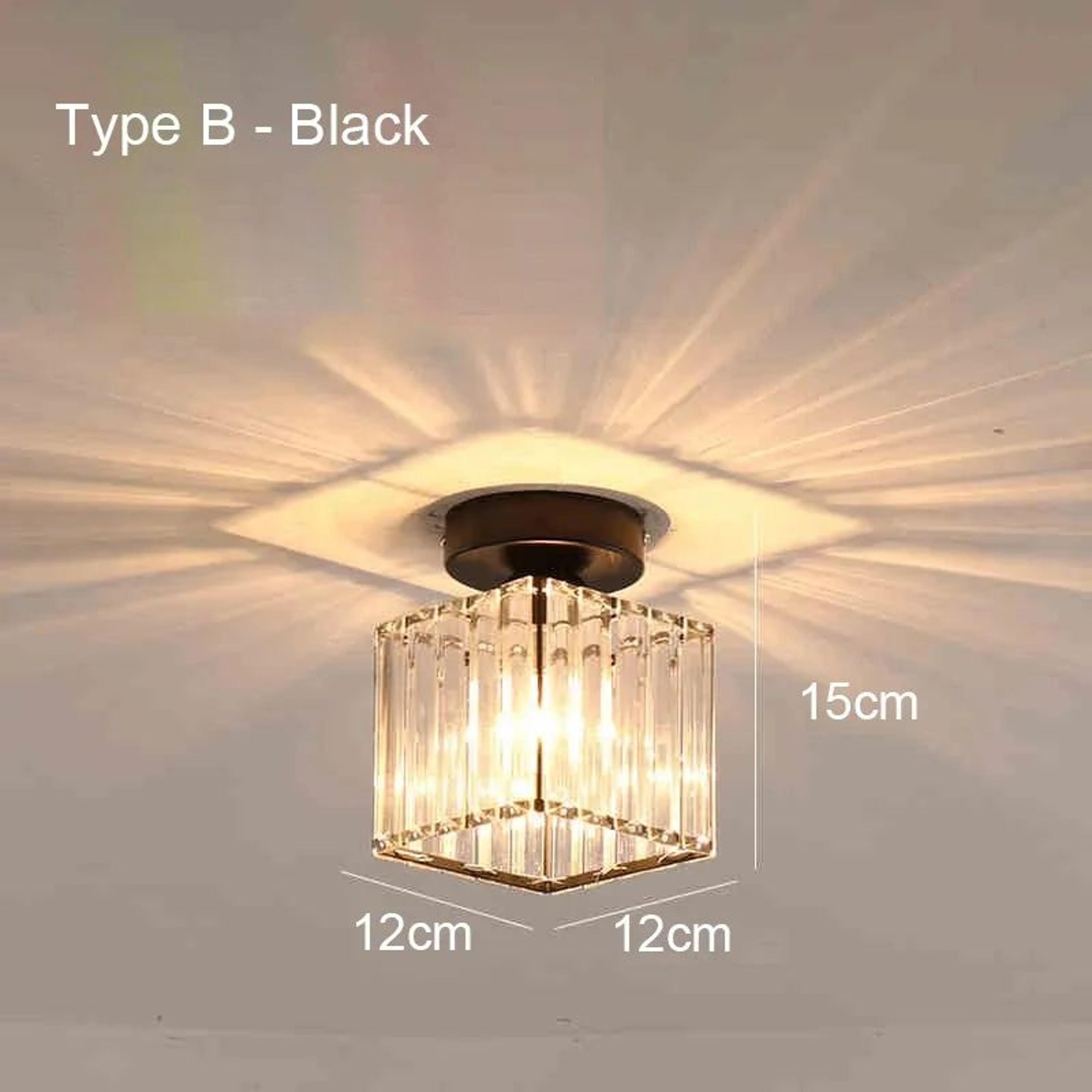 Nordic Modern Ceiling Light  Iron And Acrylic E27 Lamp In Black Or Gold For Living Room Hall And Co 7