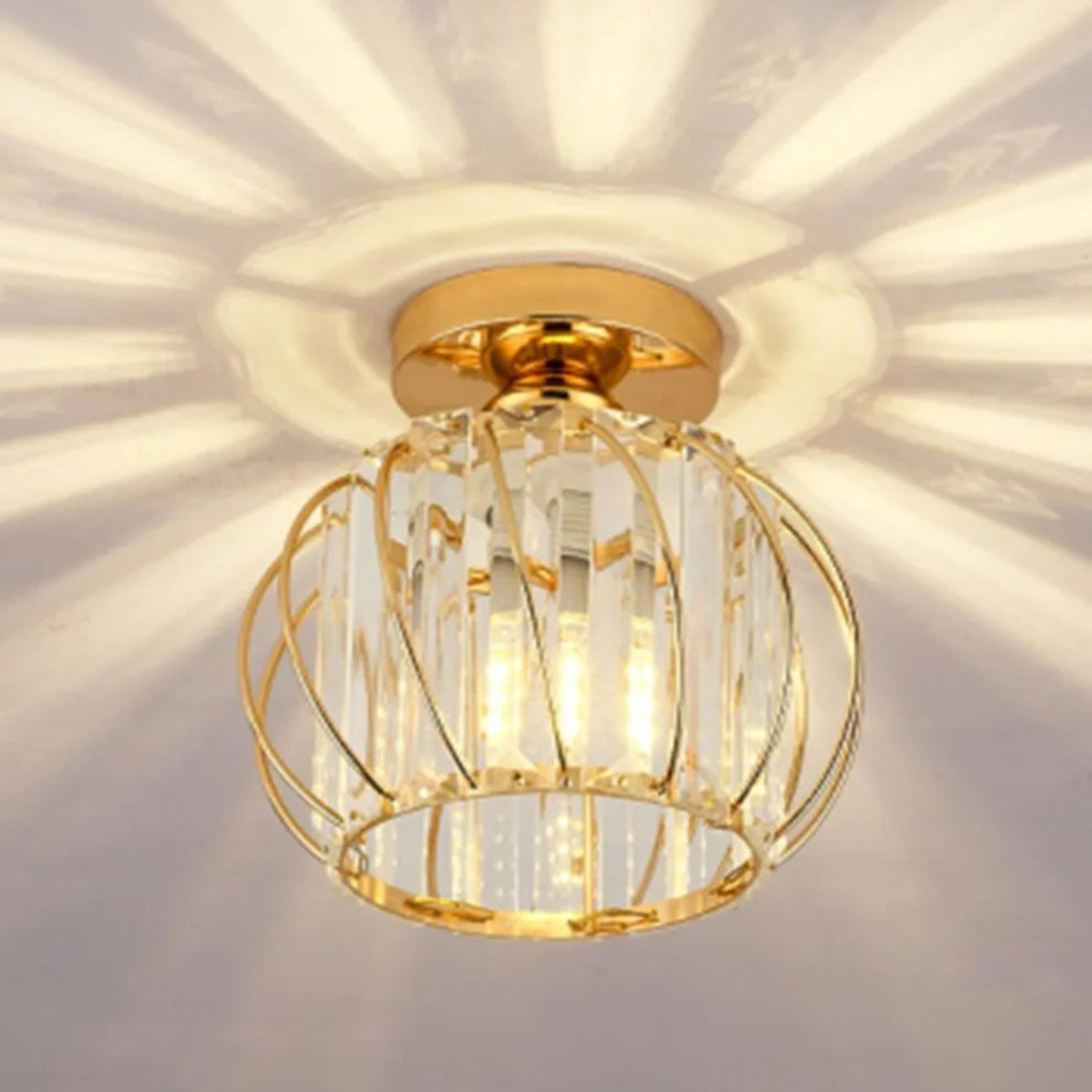 novelty glass ceiling light – e27 decorative fixture for corridor, balcony, dining room and foyer indoor home lighting