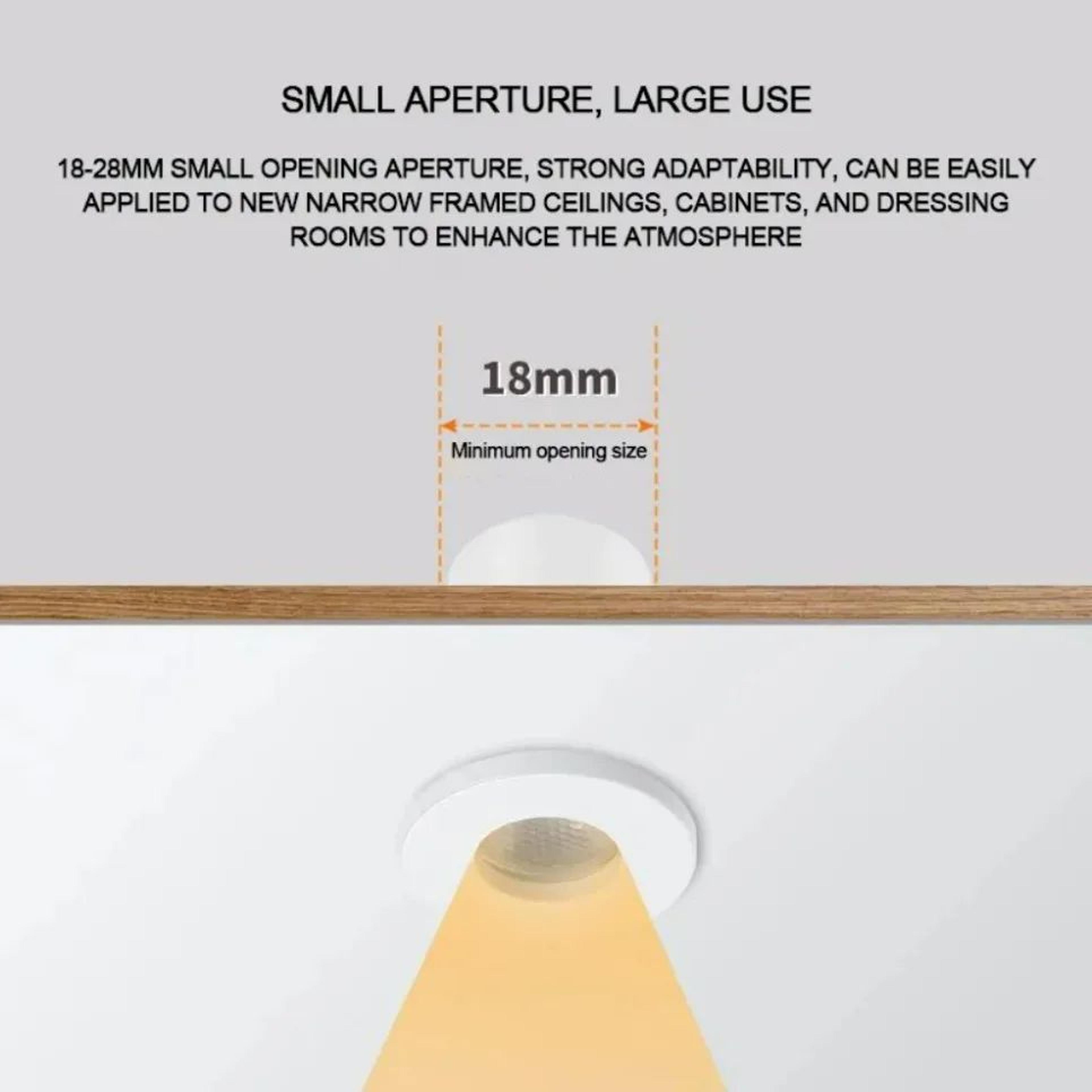 3W Recessed LED Spotlight  Cabinet Downlight With Driver For Jewelry Displays Bookcases Wine Cabine 3
