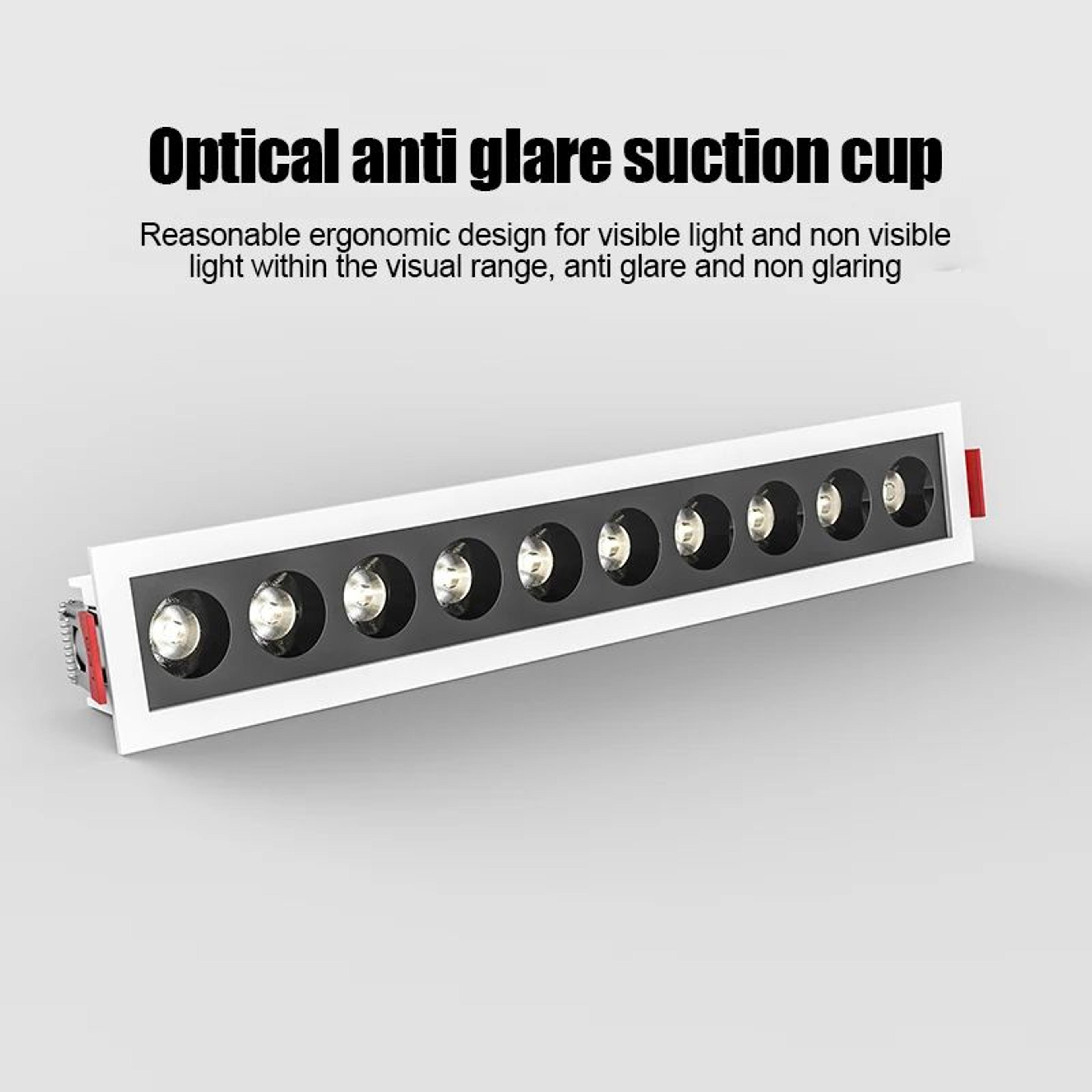 Recessed Linear LED Downlight  10W 20W 30W COB Grille Ceiling Spotlight With High CRI For Indoor Ac 2
