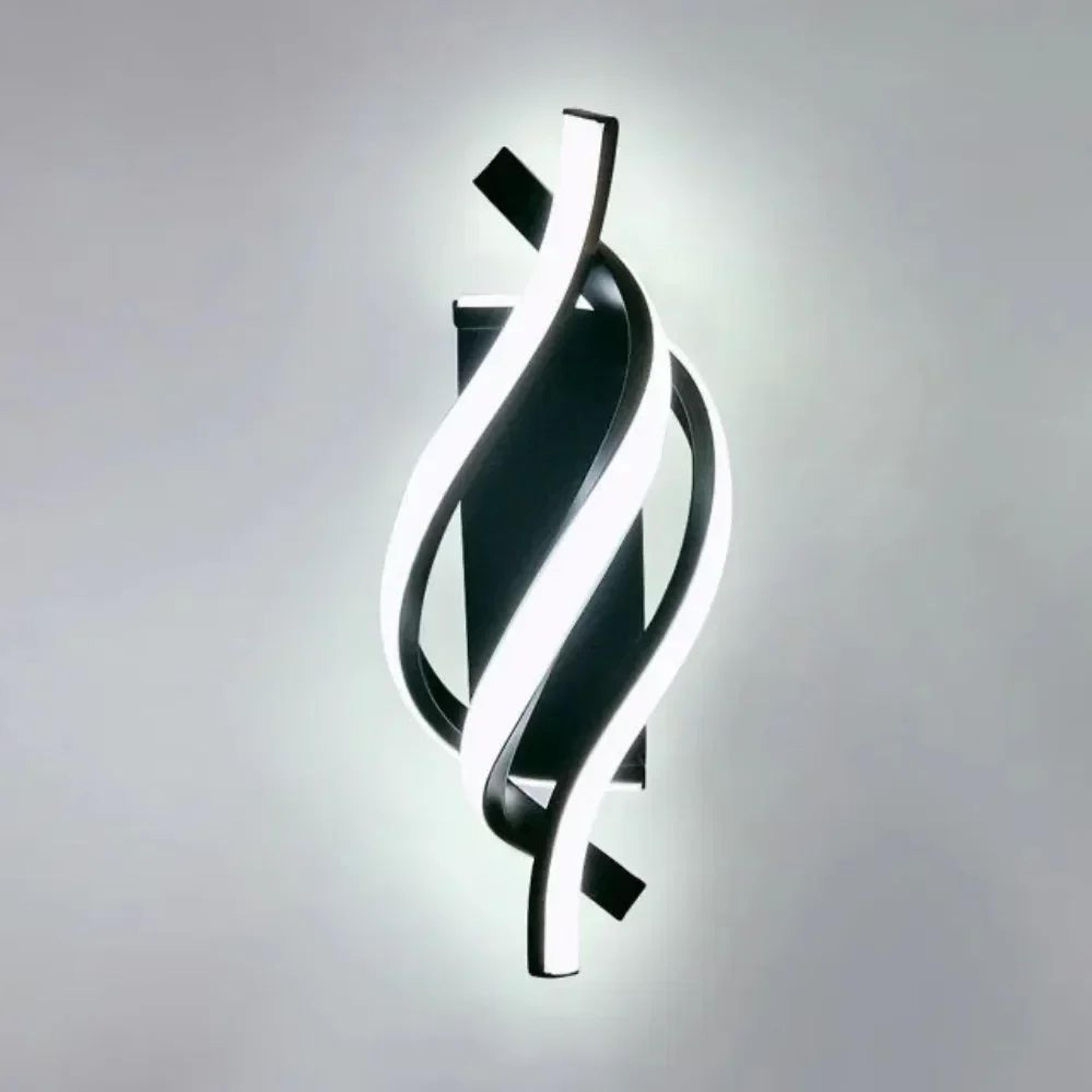 Modern LED Wall Lamp  Three Curved Line Accent Light In Black Or White For Living Room Bedroom Head 1