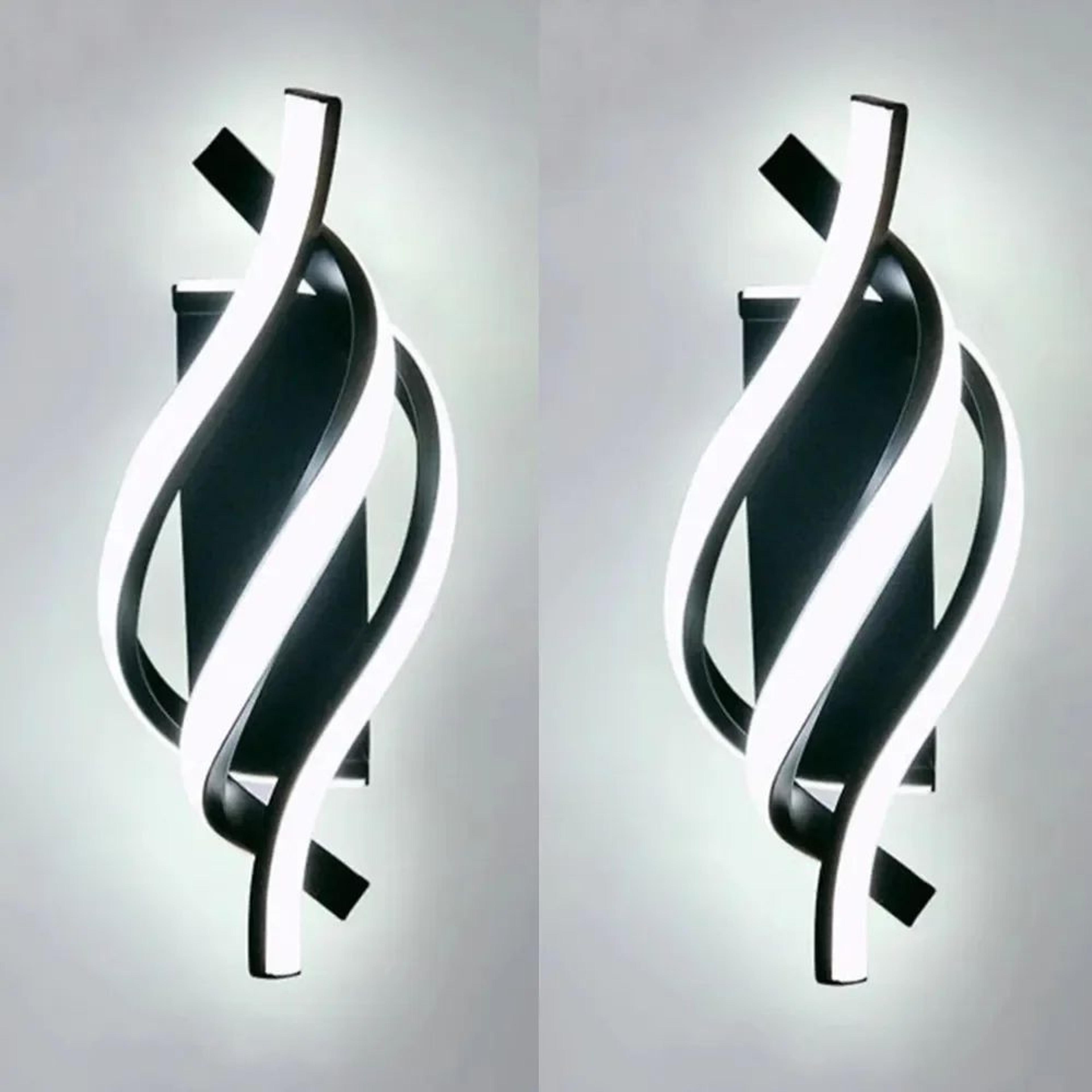 Modern LED Wall Lamp  Three Curved Line Accent Light In Black Or White For Living Room Bedroom Head 7