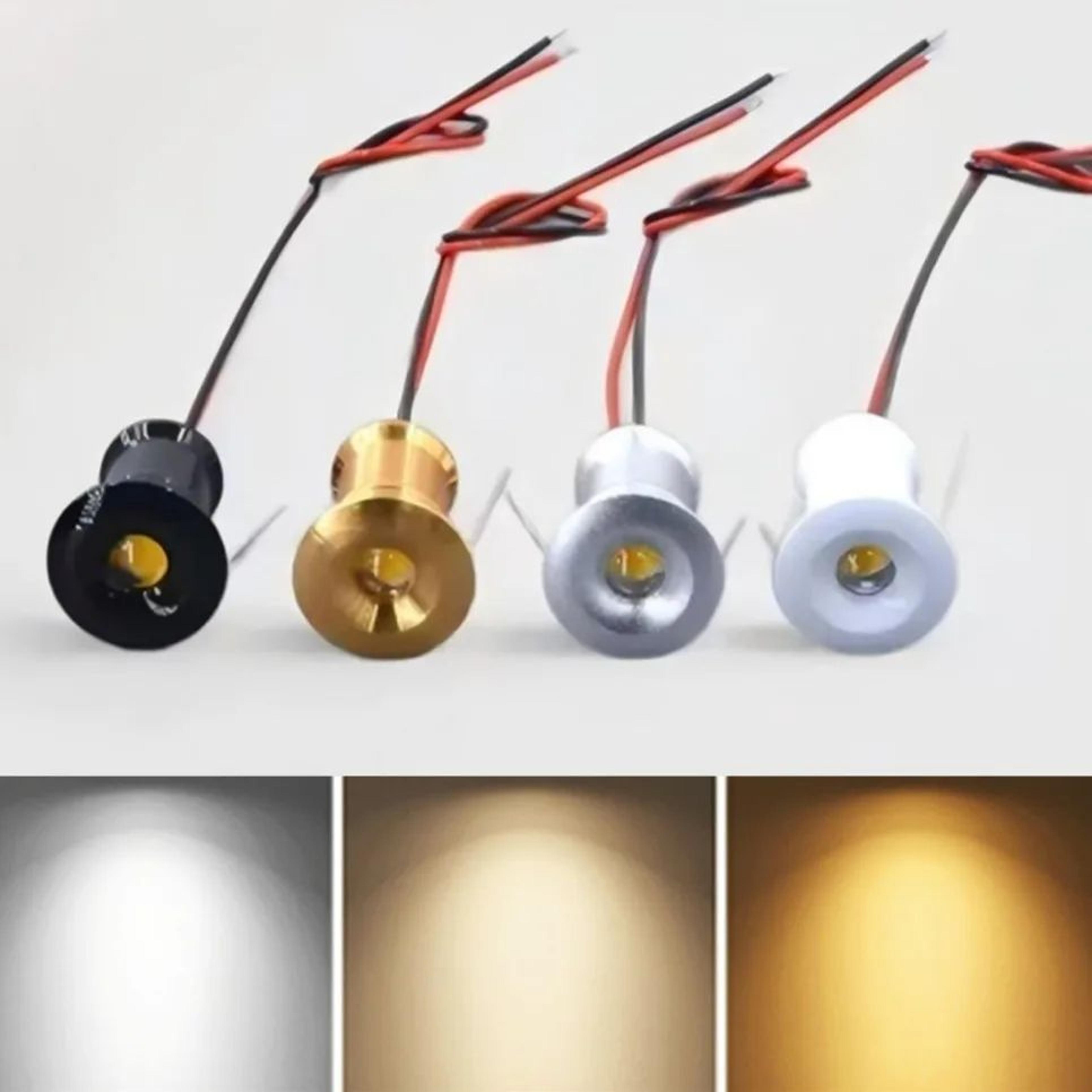 1w mini led spotlight – dc 12v recessed downlight for 0.59 in cutout for ceiling, cabinet, showcase & display lighting
