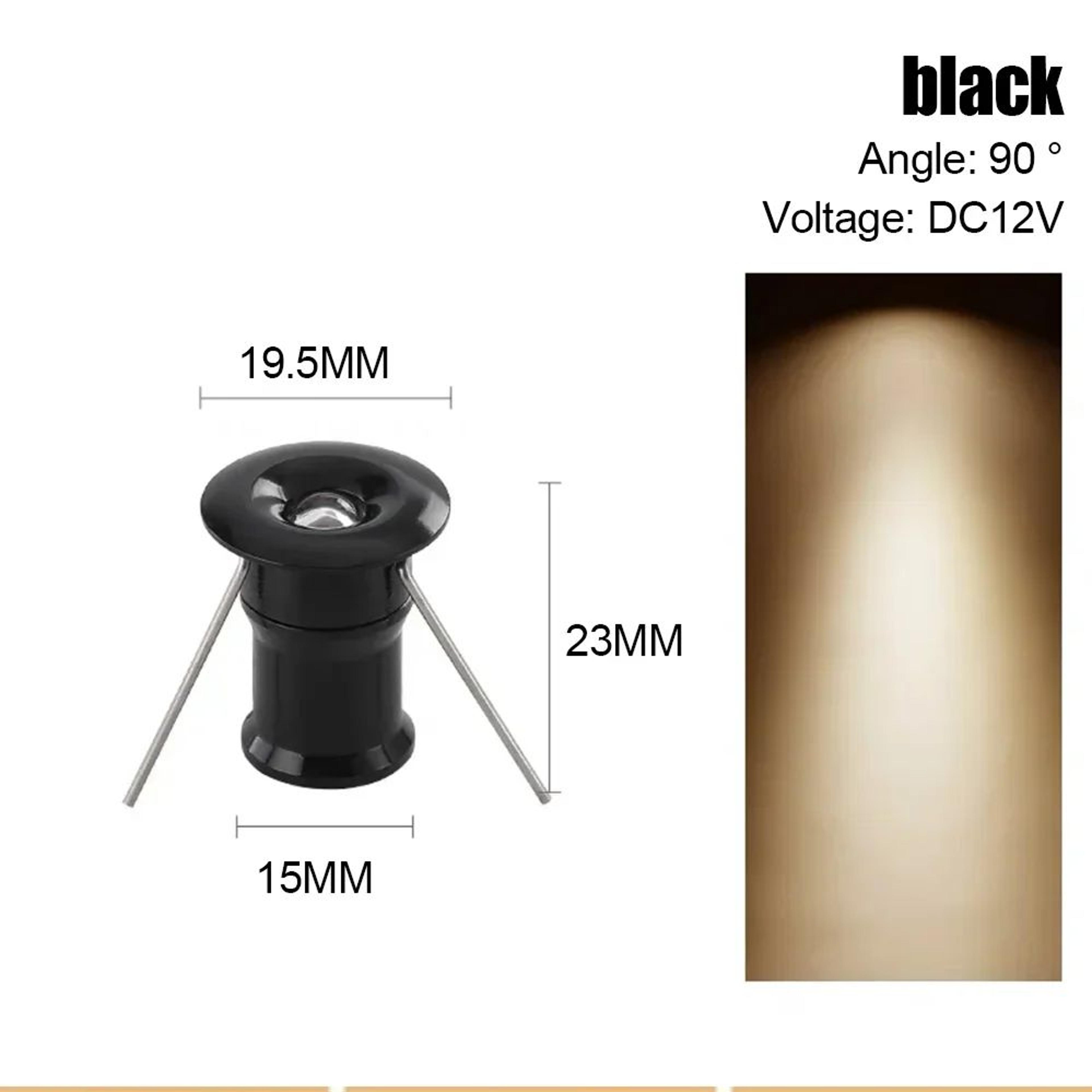 1W Mini LED Spotlight  DC 12V Recessed Downlight For 059 In Cutout For Ceiling Cabinet Showcase  Di 7