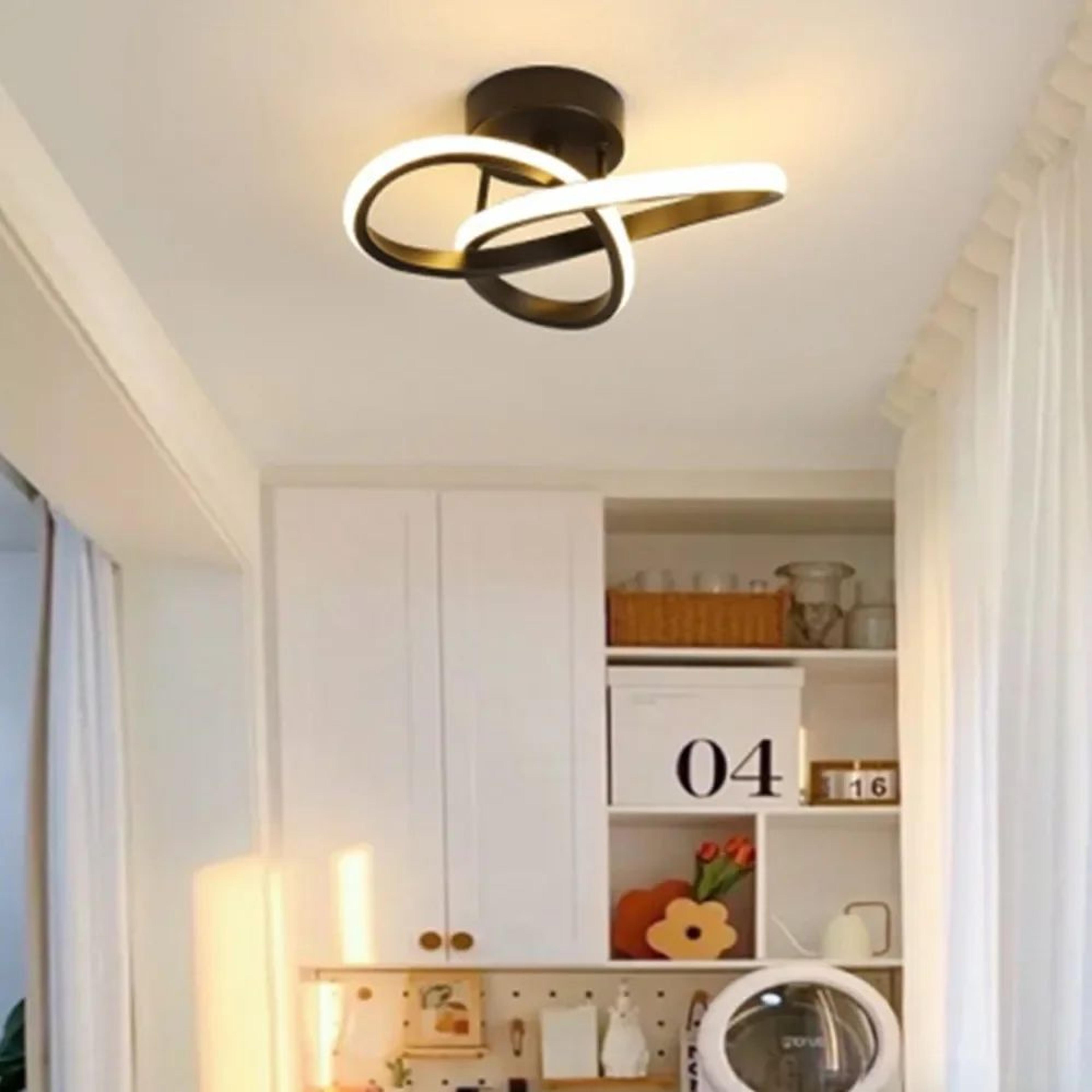 Modern LED Ceiling Light  20 W Simple Tricolor Lamp In Black Or White For Corridor Entryway Stairca 1