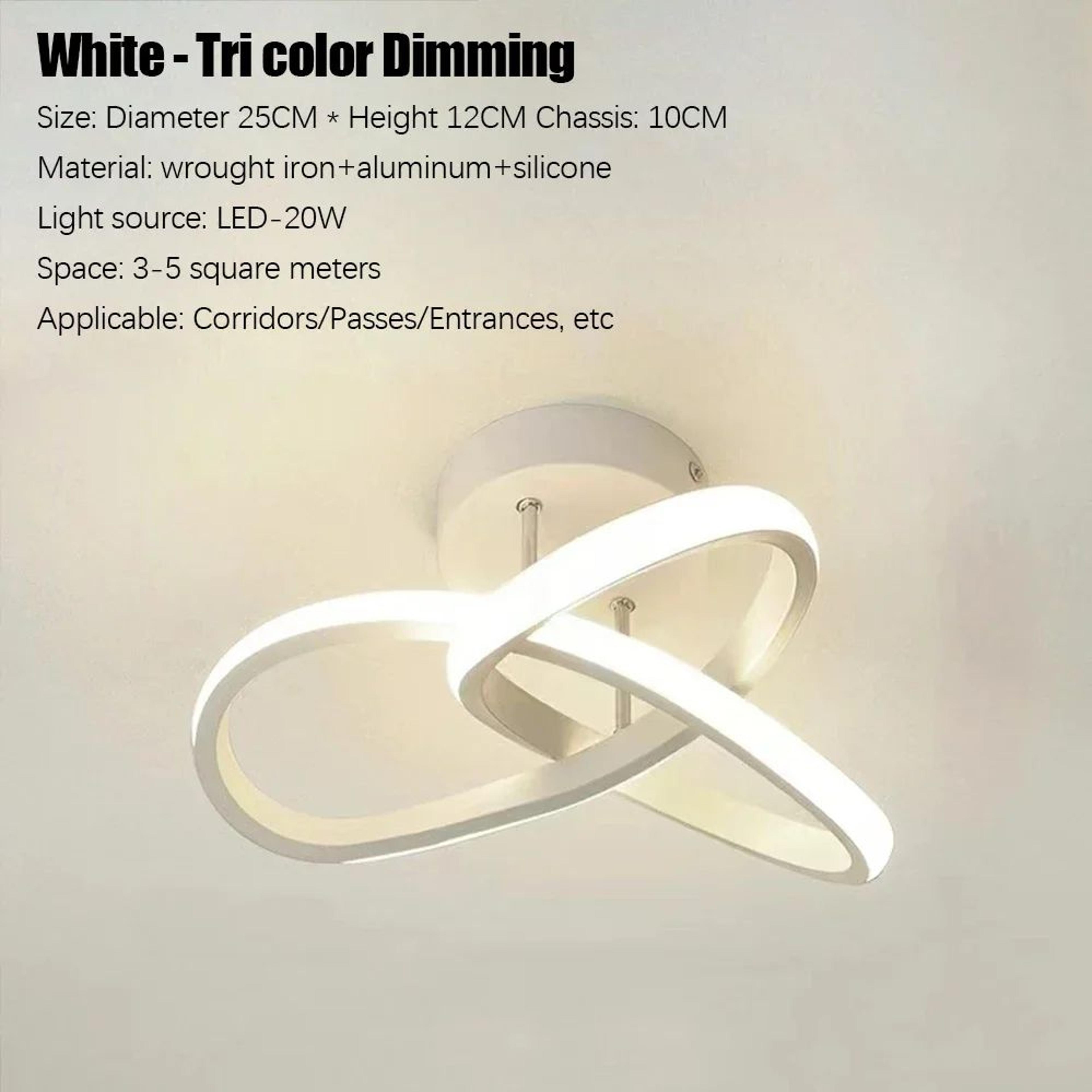 Modern LED Ceiling Light  20 W Simple Tricolor Lamp In Black Or White For Corridor Entryway Stairca 7