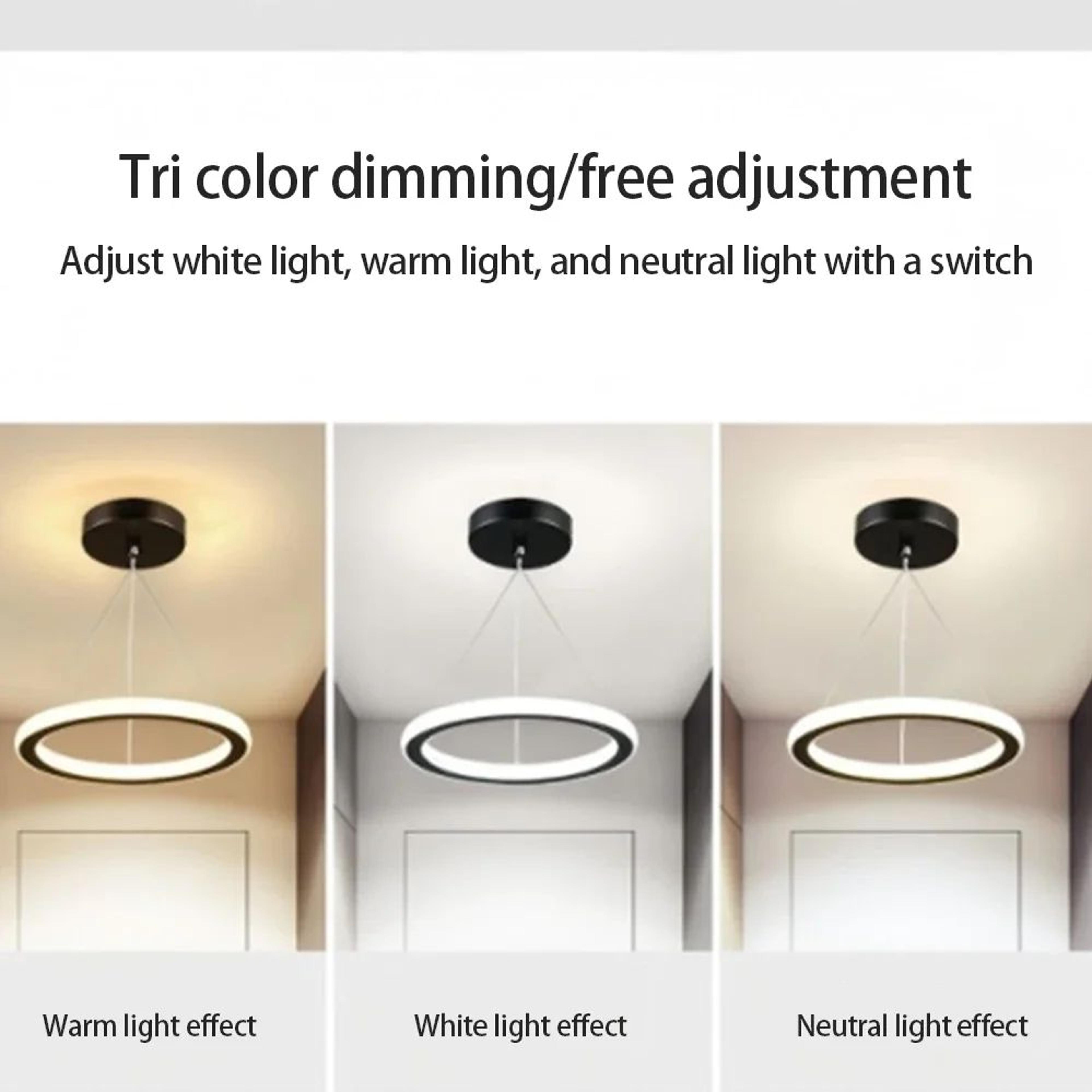 Modern LED Pendant Lamp  3 Color Hanging Ceiling Lamp In Gold Or Black For Bedroom Dining Room Aisl