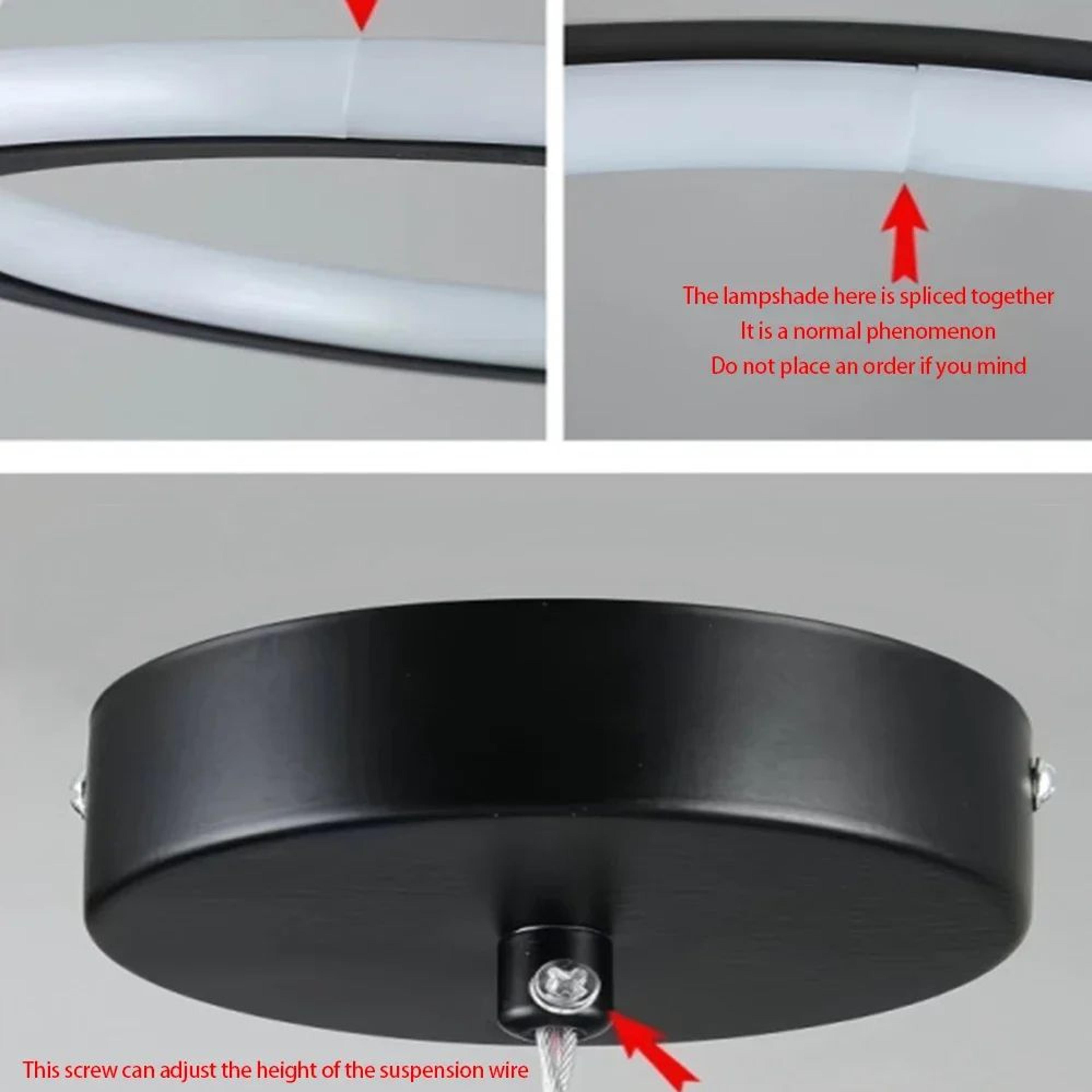 Modern LED Pendant Lamp  3 Color Hanging Ceiling Lamp In Gold Or Black For Bedroom Dining Room Aisl