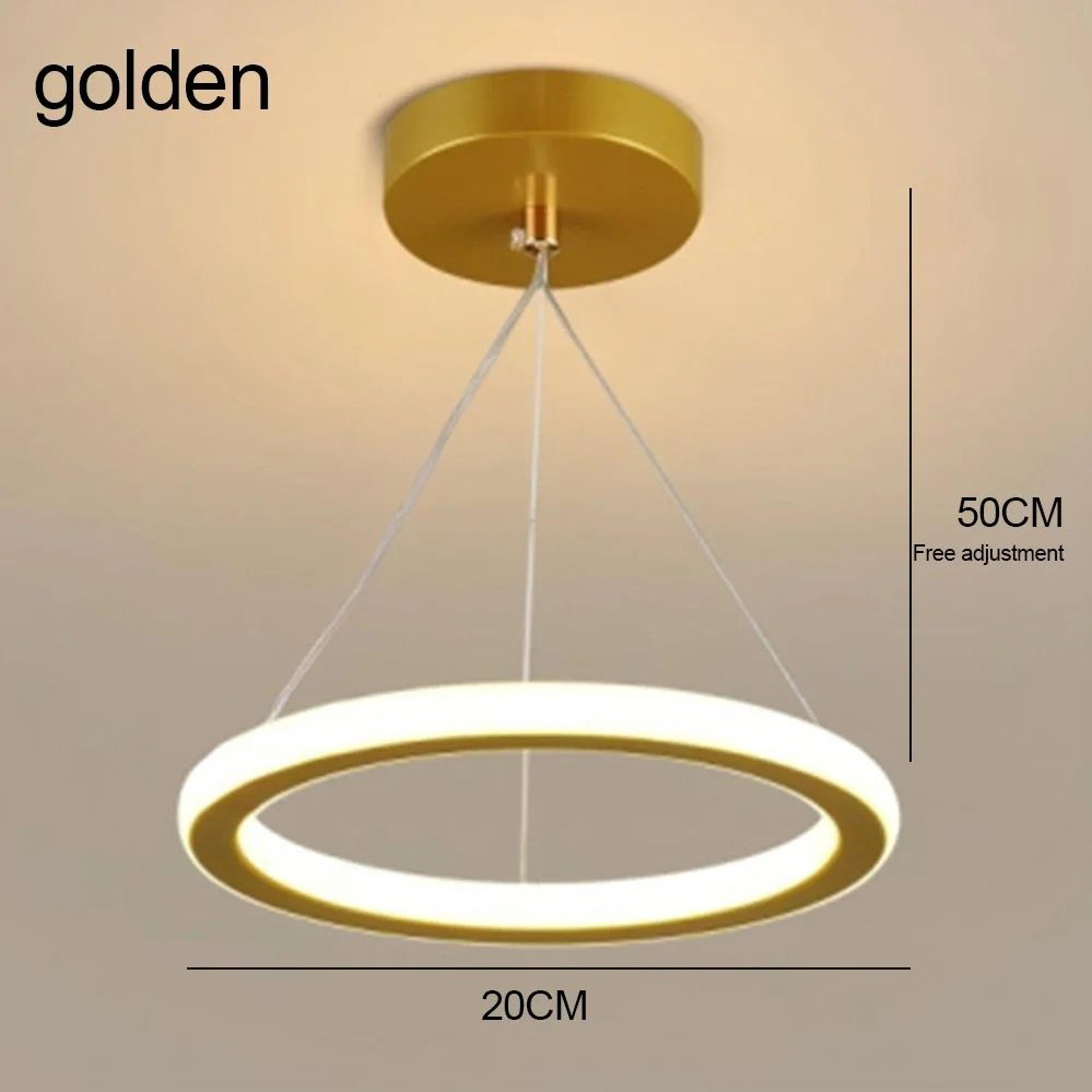 Modern LED Pendant Lamp  3 Color Hanging Ceiling Lamp In Gold Or Black For Bedroom Dining Room Aisl