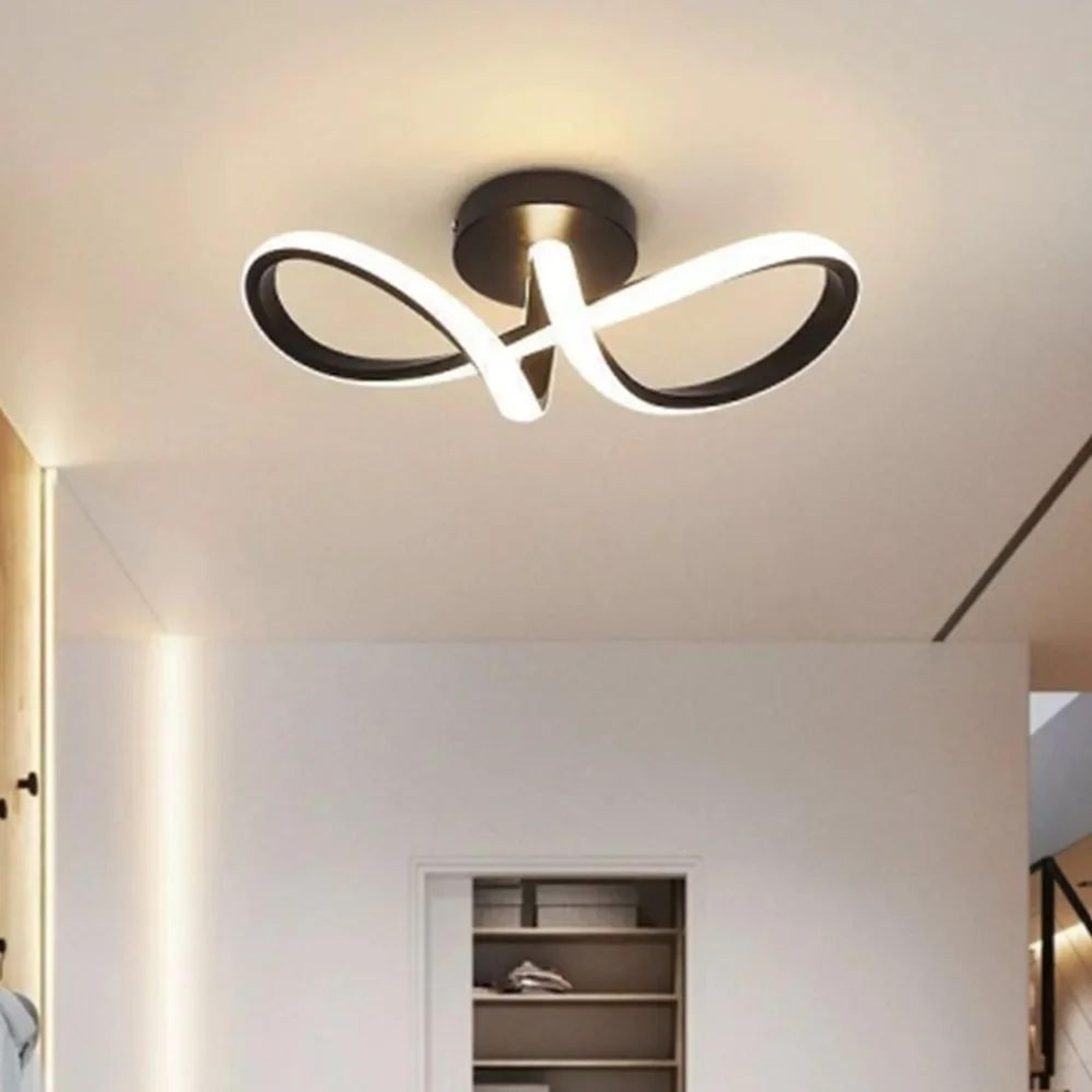 Modern 18W LED Lamp  Baked Enamel Light In Black White Or Gold With Warm Cool Or Tricolor For Bedro 1