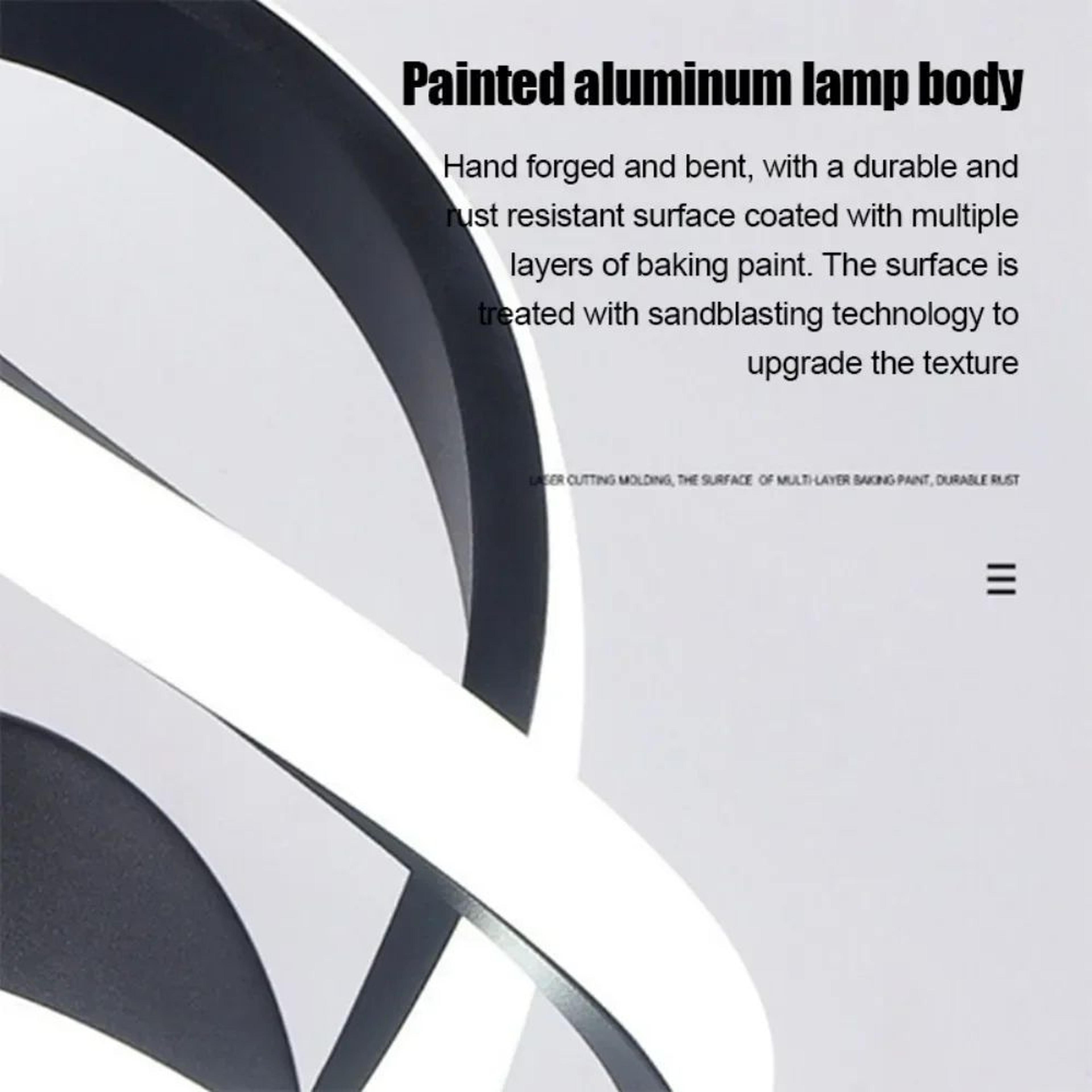 Modern 18W LED Lamp  Baked Enamel Light In Black White Or Gold With Warm Cool Or Tricolor For Bedro 4