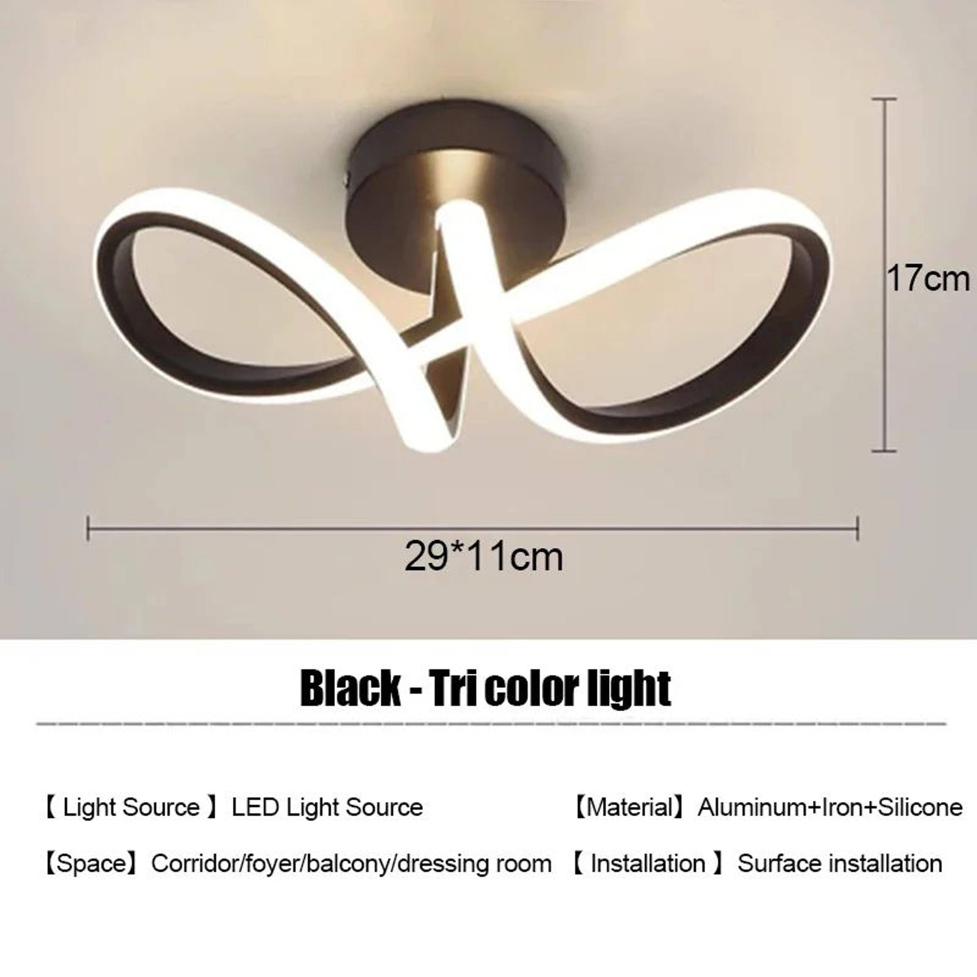 Modern 18W LED Lamp  Baked Enamel Light In Black White Or Gold With Warm Cool Or Tricolor For Bedro 6