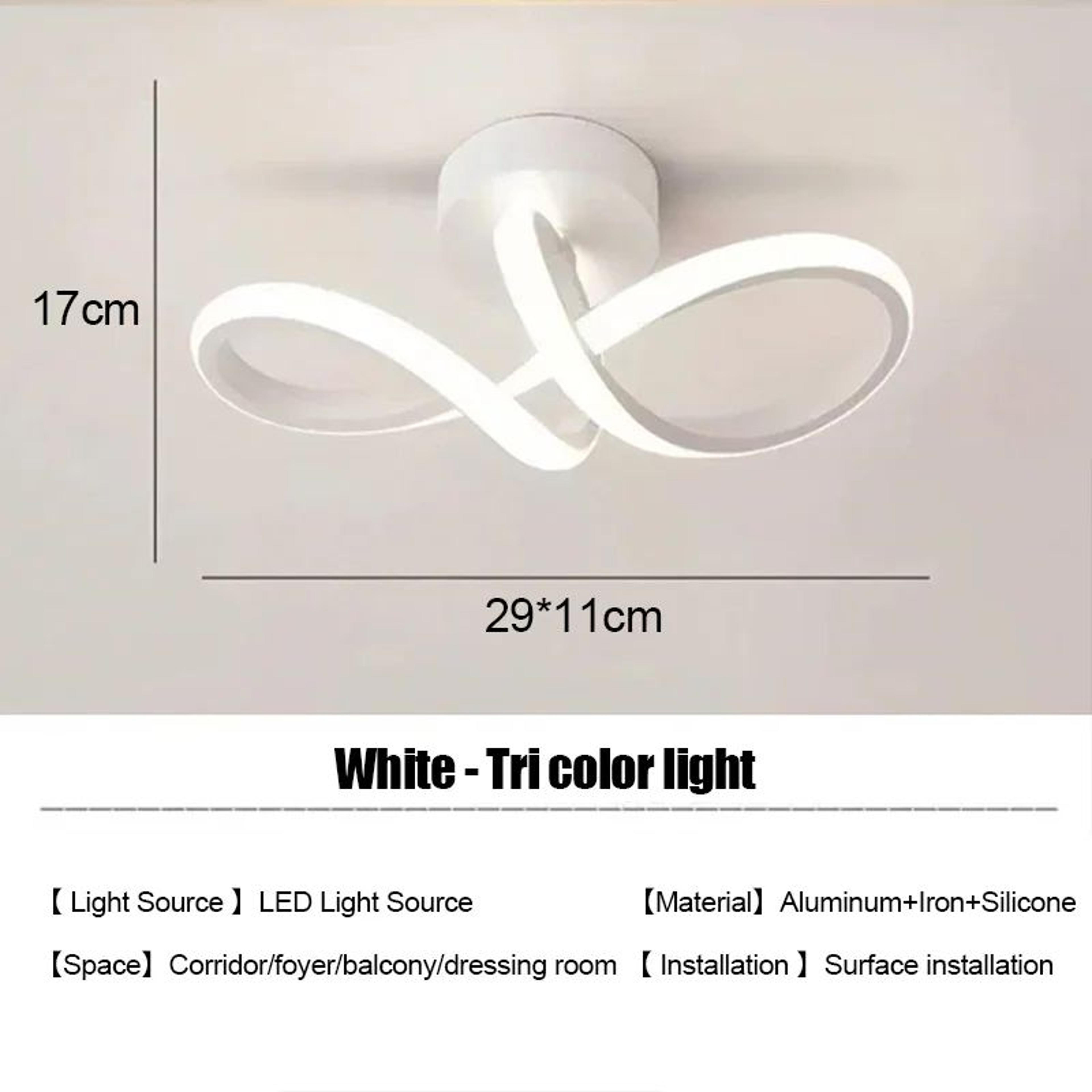 Modern 18W LED Lamp  Baked Enamel Light In Black White Or Gold With Warm Cool Or Tricolor For Bedro 7