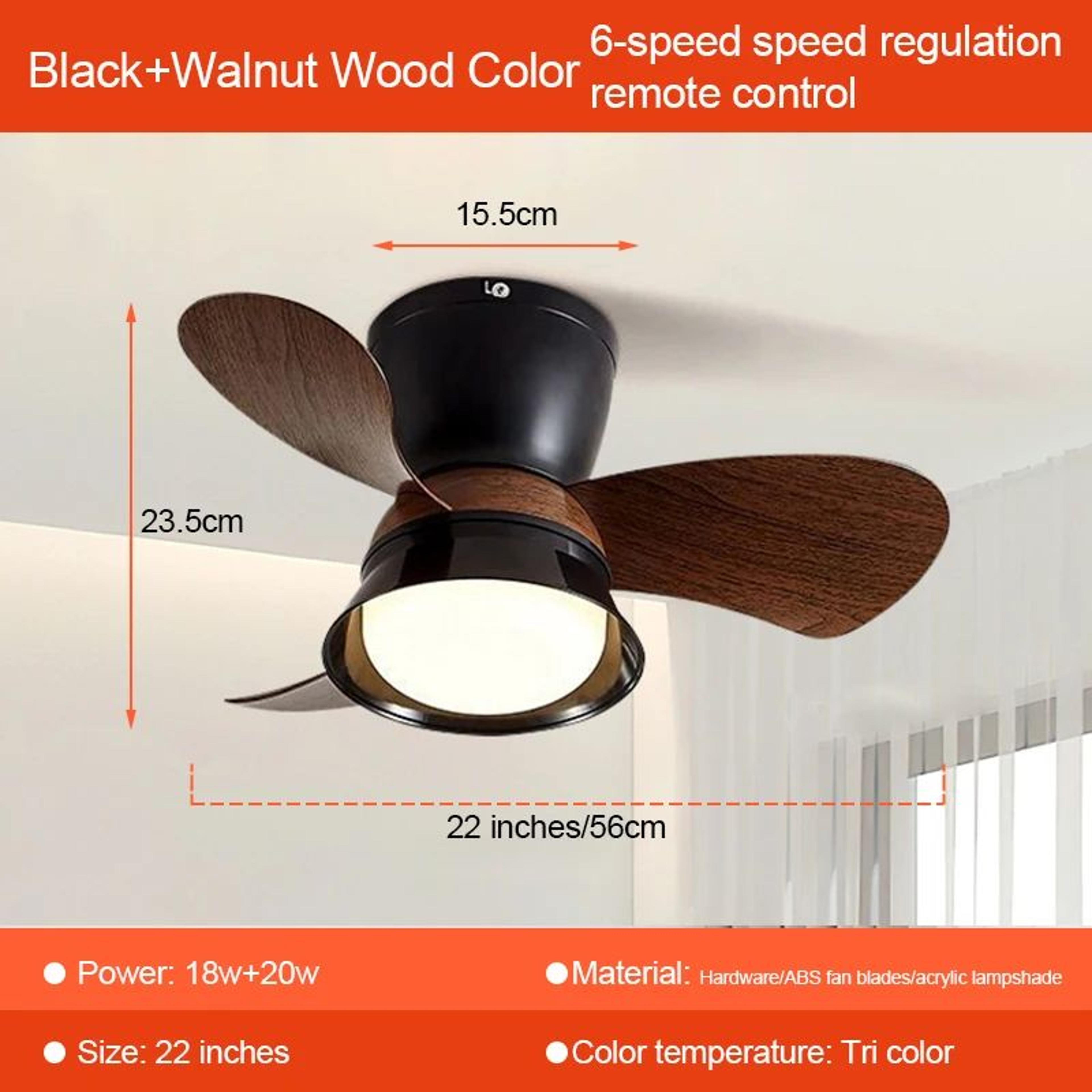 Ceiling Fan With LED Lights  Remote Control 3 Speed Reversible Fan With Dimmable Lighting For Bedro 7