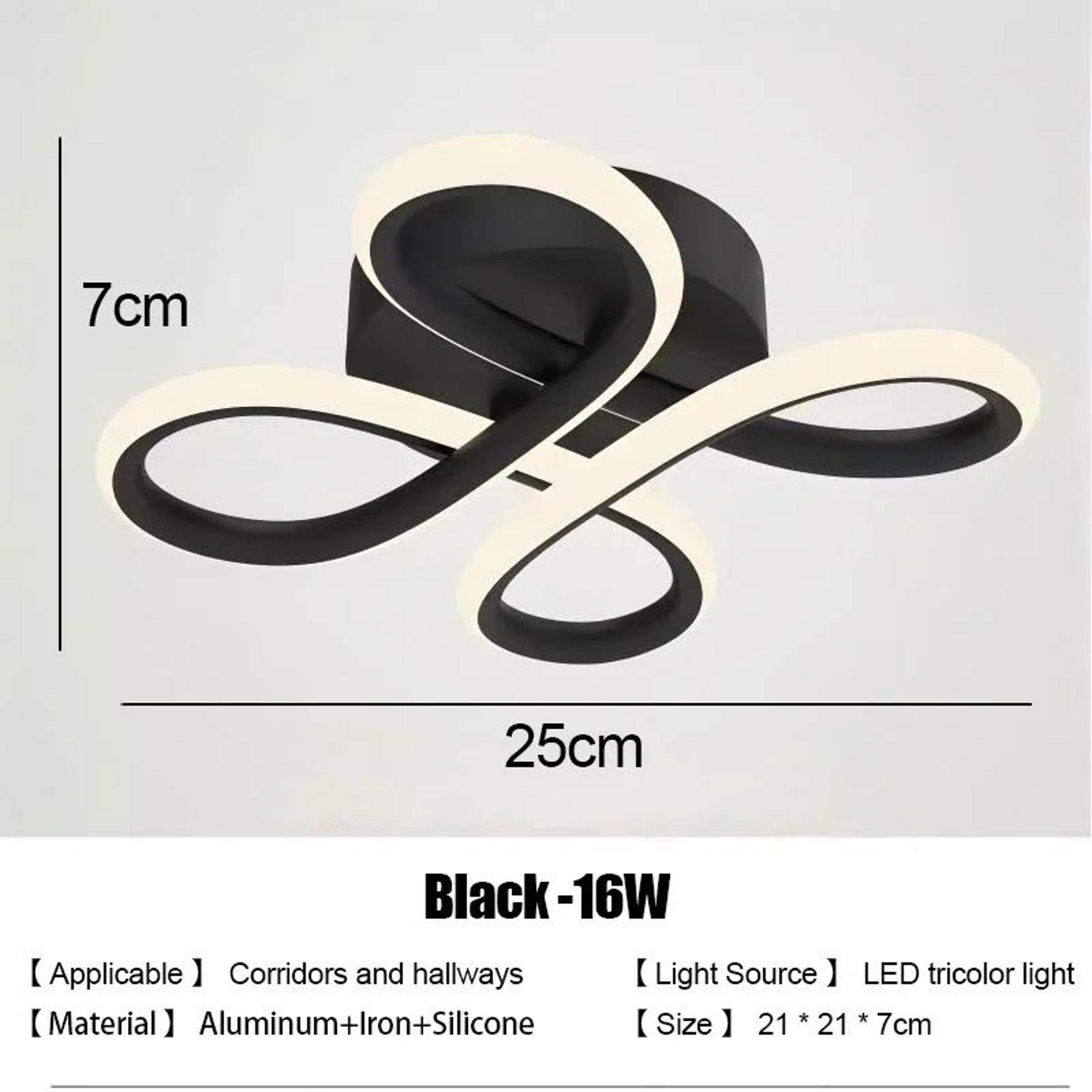 Modern LED Ceiling Light  18W 3 Color Surface Mounted Lamp In Black Or White For Bedroom Living Roo 6