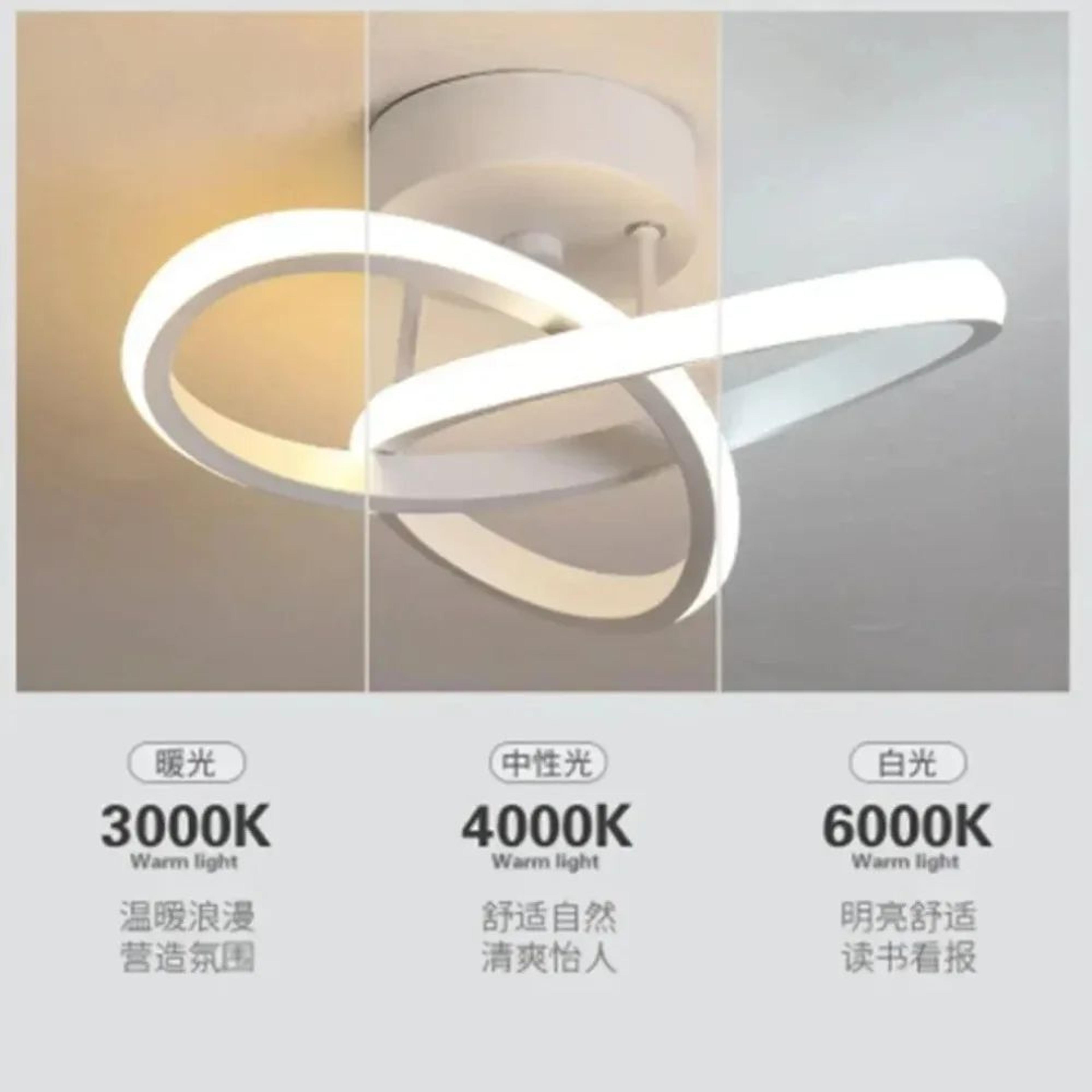 Minimalist Art LED Ceiling Lamp  Modern Ring Flush Mount Light In Black White Or Gold With 3 Color  2