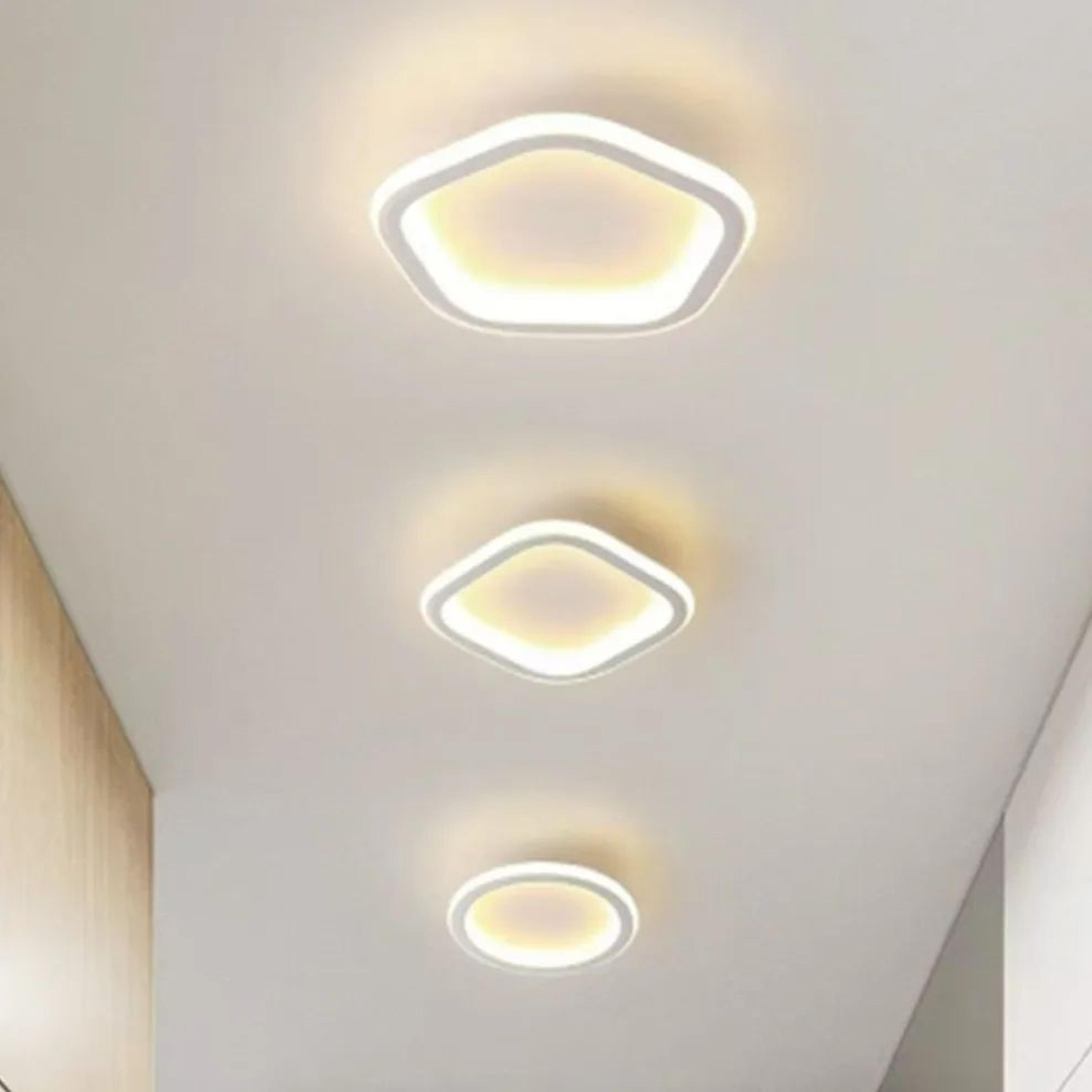 Modern LED Ceiling Light  25W Slim 3 Color Lamp In Black White Or Gold For Aisle Porch Balcony And  2