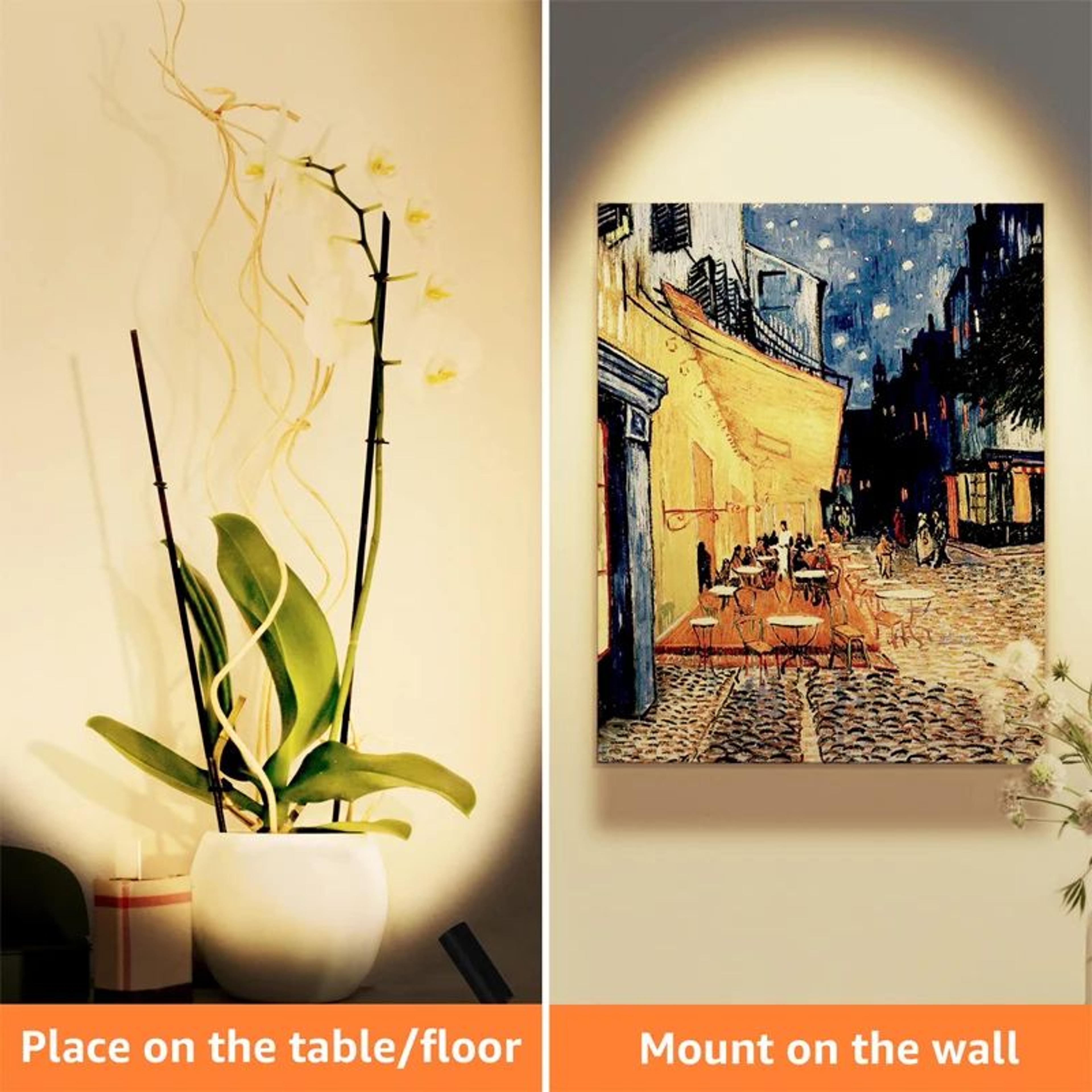 Indoor LED Spotlights  2 Pack 5W Dimmable Uplights With Memory And 3 Color Temperatures For Plants  5