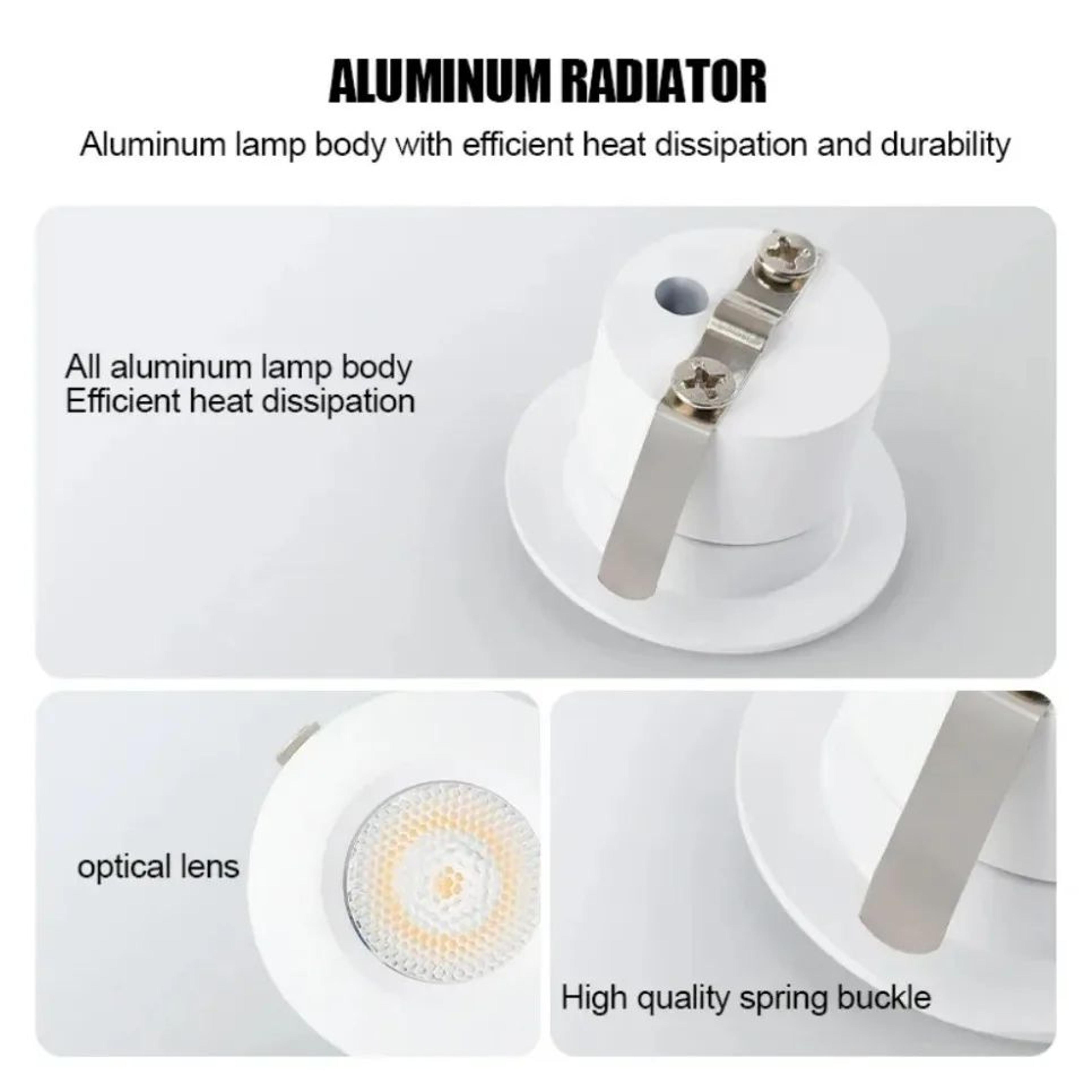Mini COB Downlight  3 W Aluminum Cabinet Spotlight In Black White Or Silver With 071 Or 098 In Cuto 3