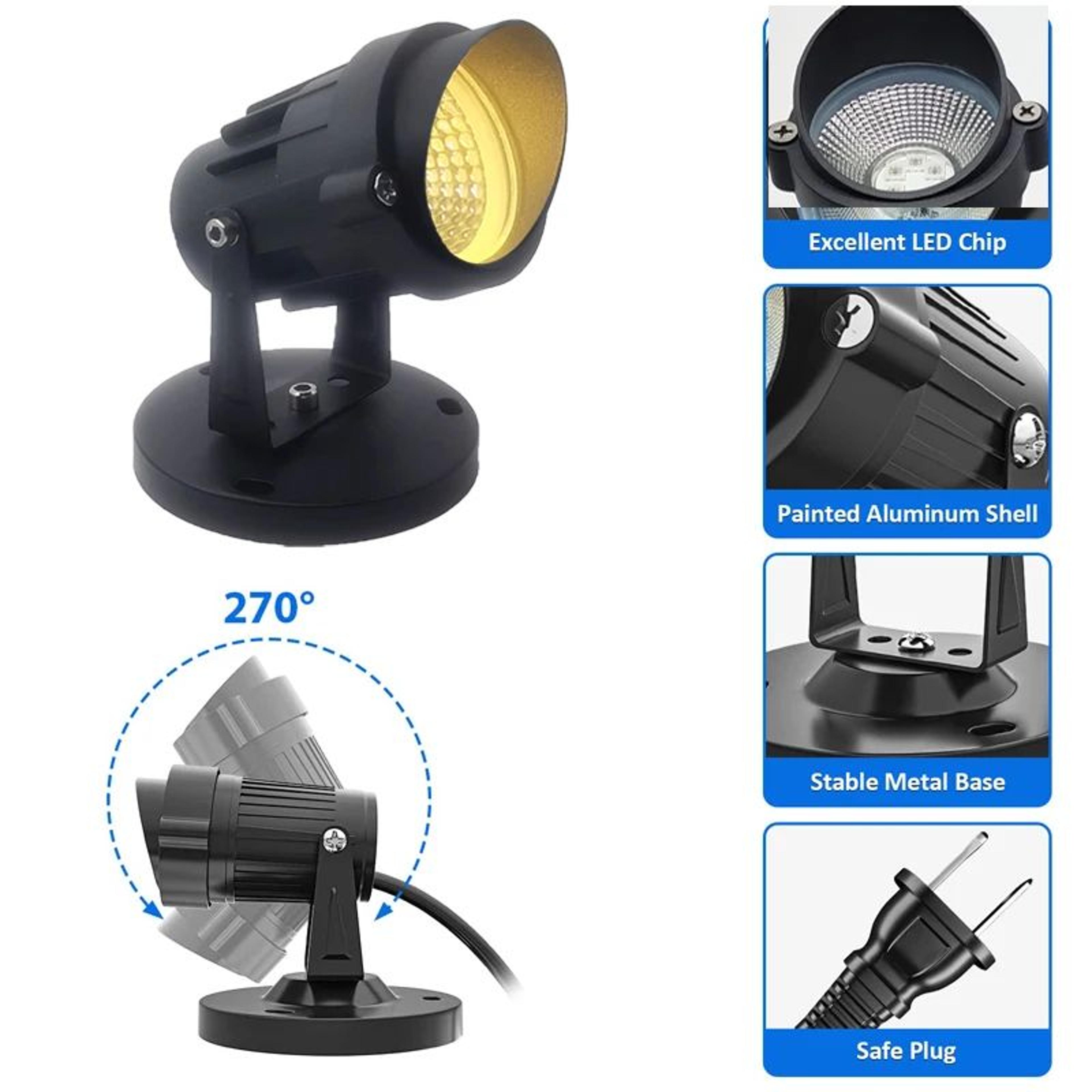 10W RGBW Indoor Spotlight  Color Changing Dimmable Uplight With RF Remote For Artwork Plants And De 5