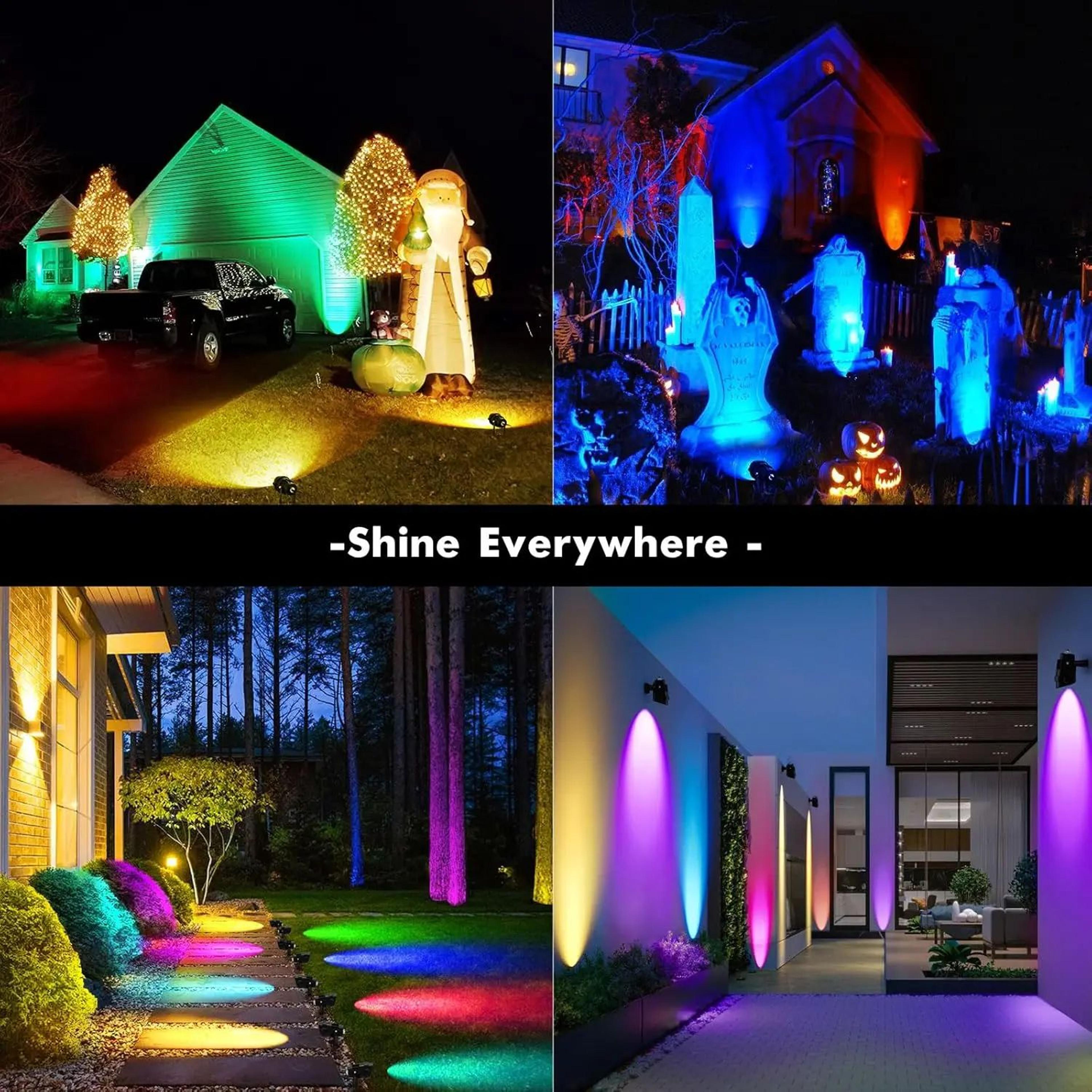 RGBW Landscape Light  Color Changing LED Outdoor Spotlight With RF Remote And IP65 Protection For L 3