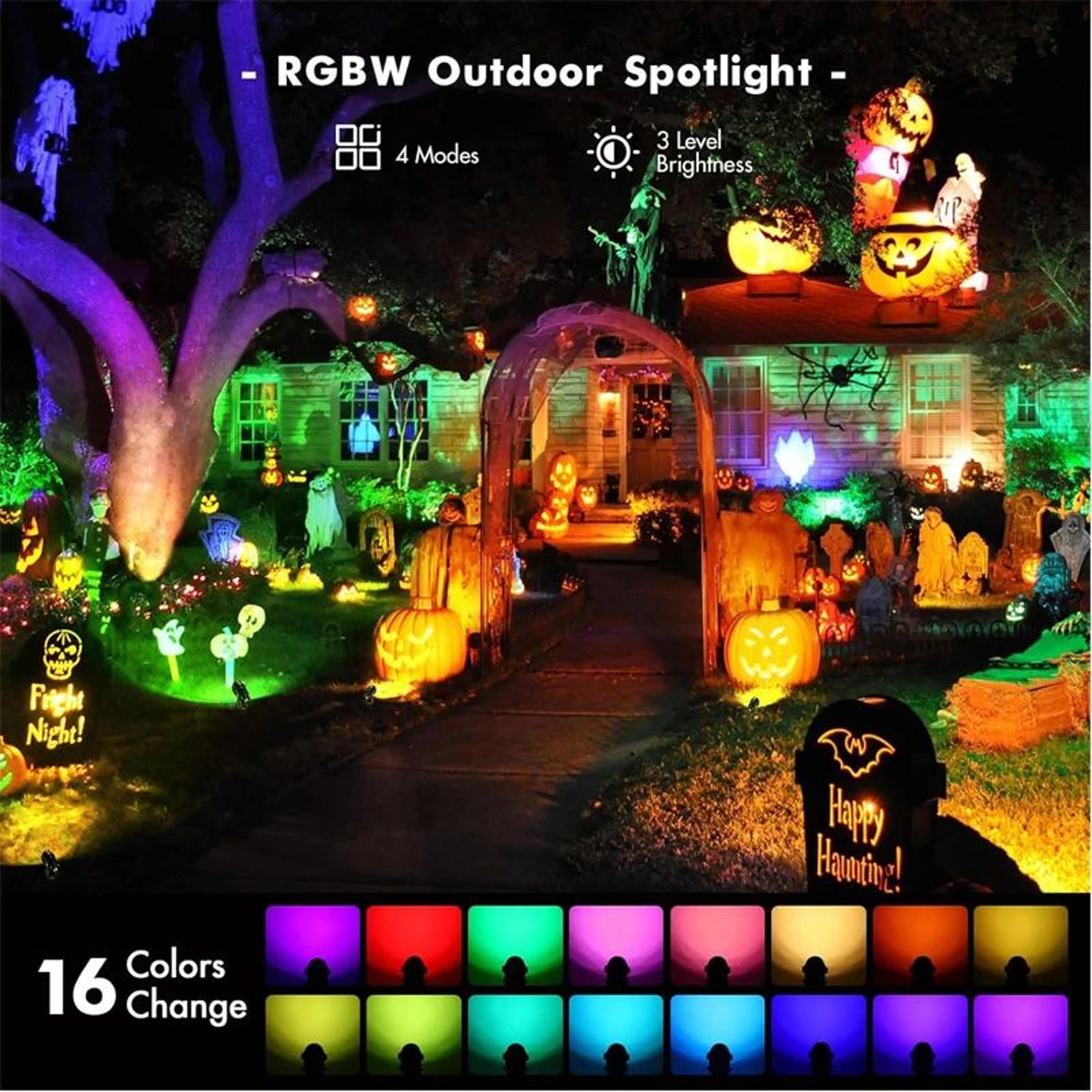 RGBW Landscape Light  Color Changing LED Outdoor Spotlight With RF Remote And IP65 Protection For L 5
