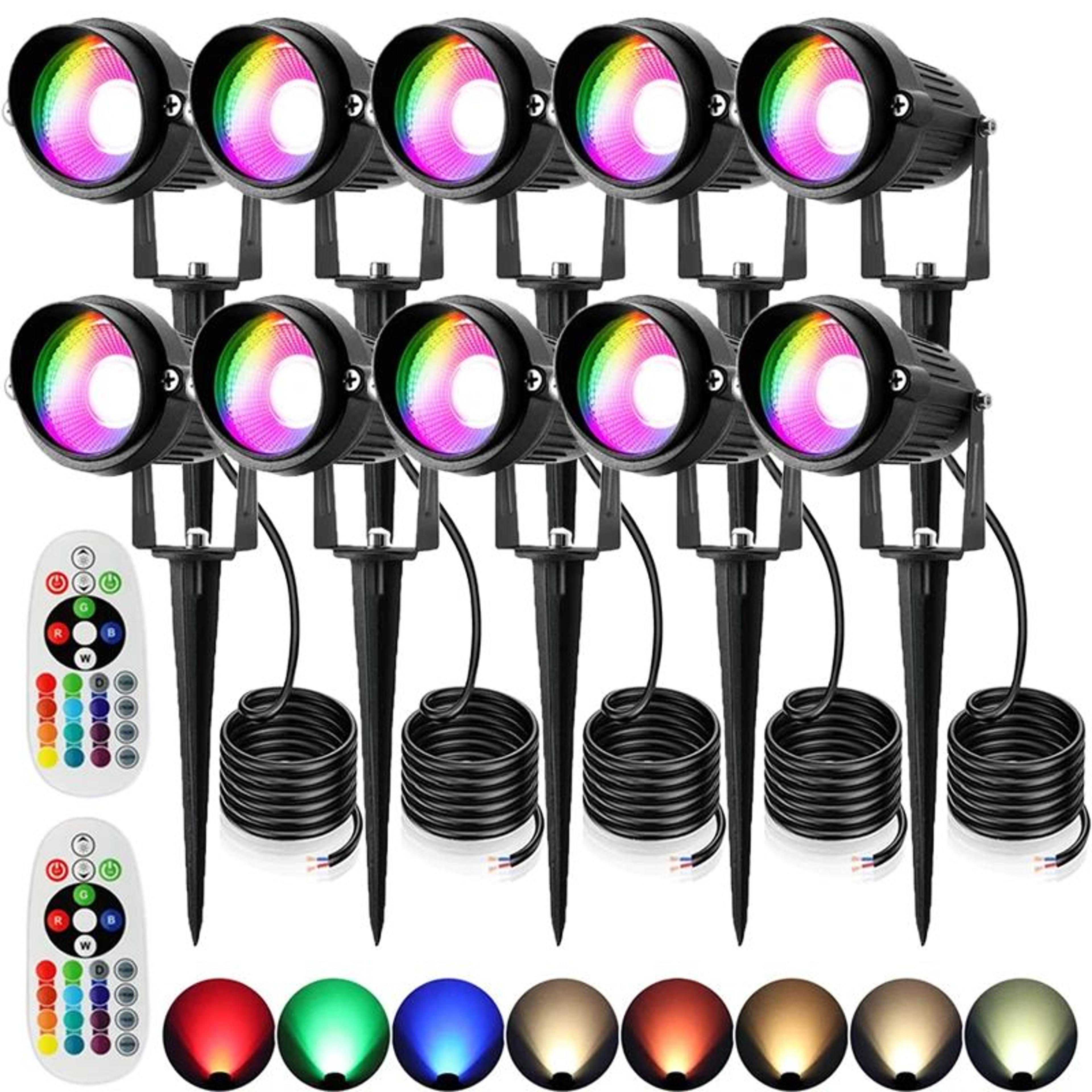 RGBW Landscape Light  Color Changing LED Outdoor Spotlight With RF Remote And IP65 Protection For L 13
