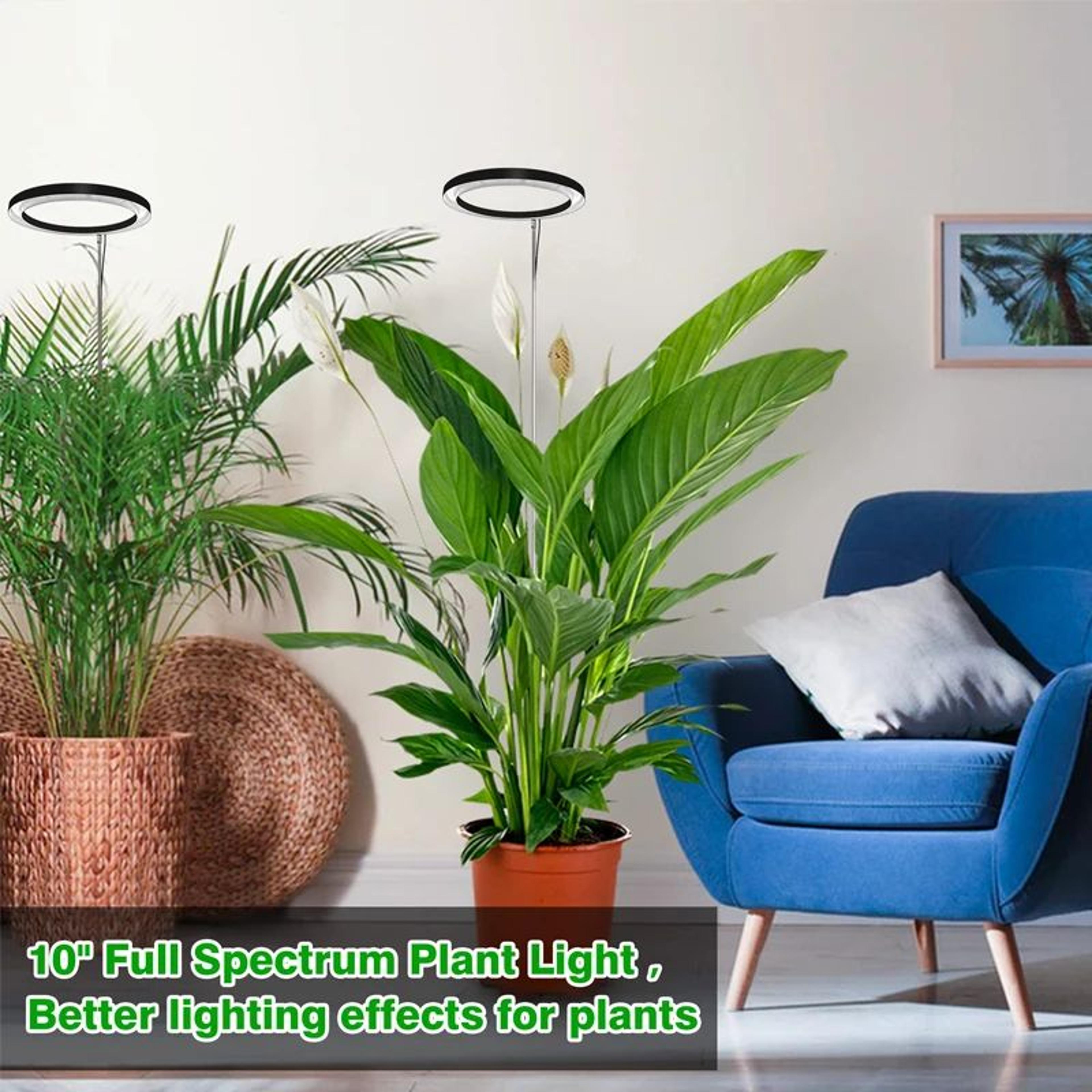 10 In LED Ring Grow Light  Full Spectrum Height Adjustable Plant Lamp With Daily Timer  9 Dimming L 4