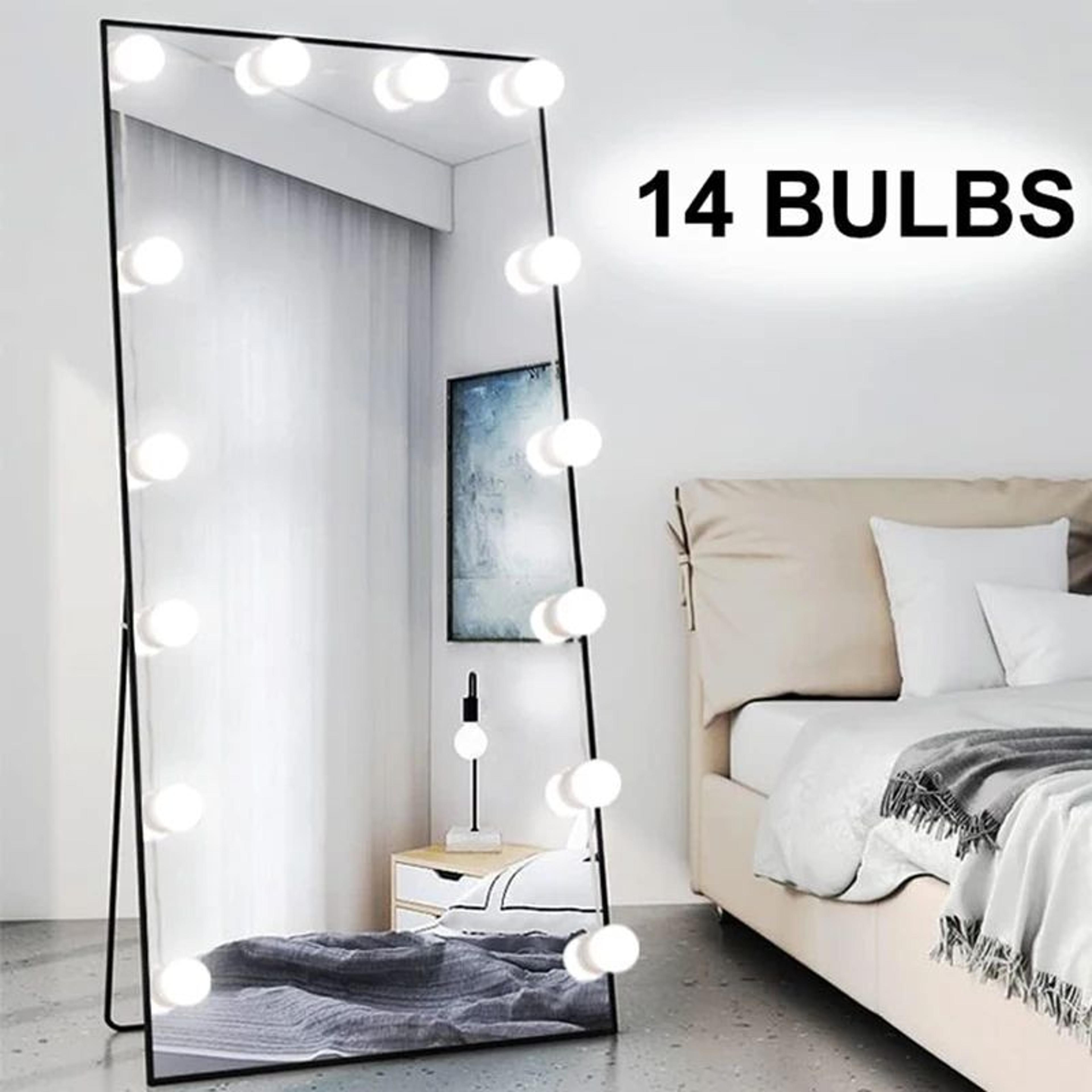 led vanity mirror lights – hollywood style usb stick on bulbs with 3 colors & 9 brightness levels for makeup and decor