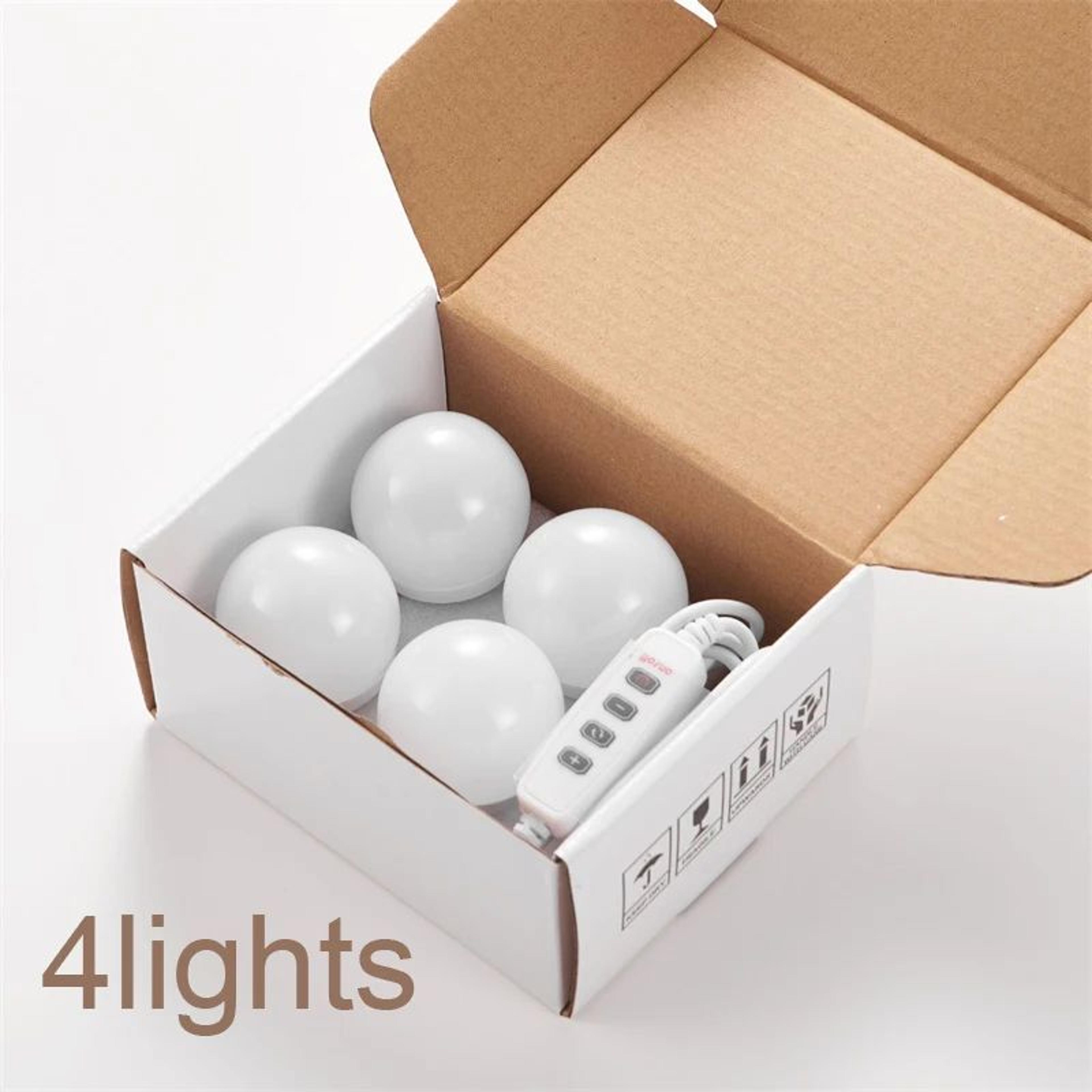 LED Vanity Mirror Lights  Hollywood Style USB Stick On Bulbs With 3 Colors  9 Brightness Levels For 10