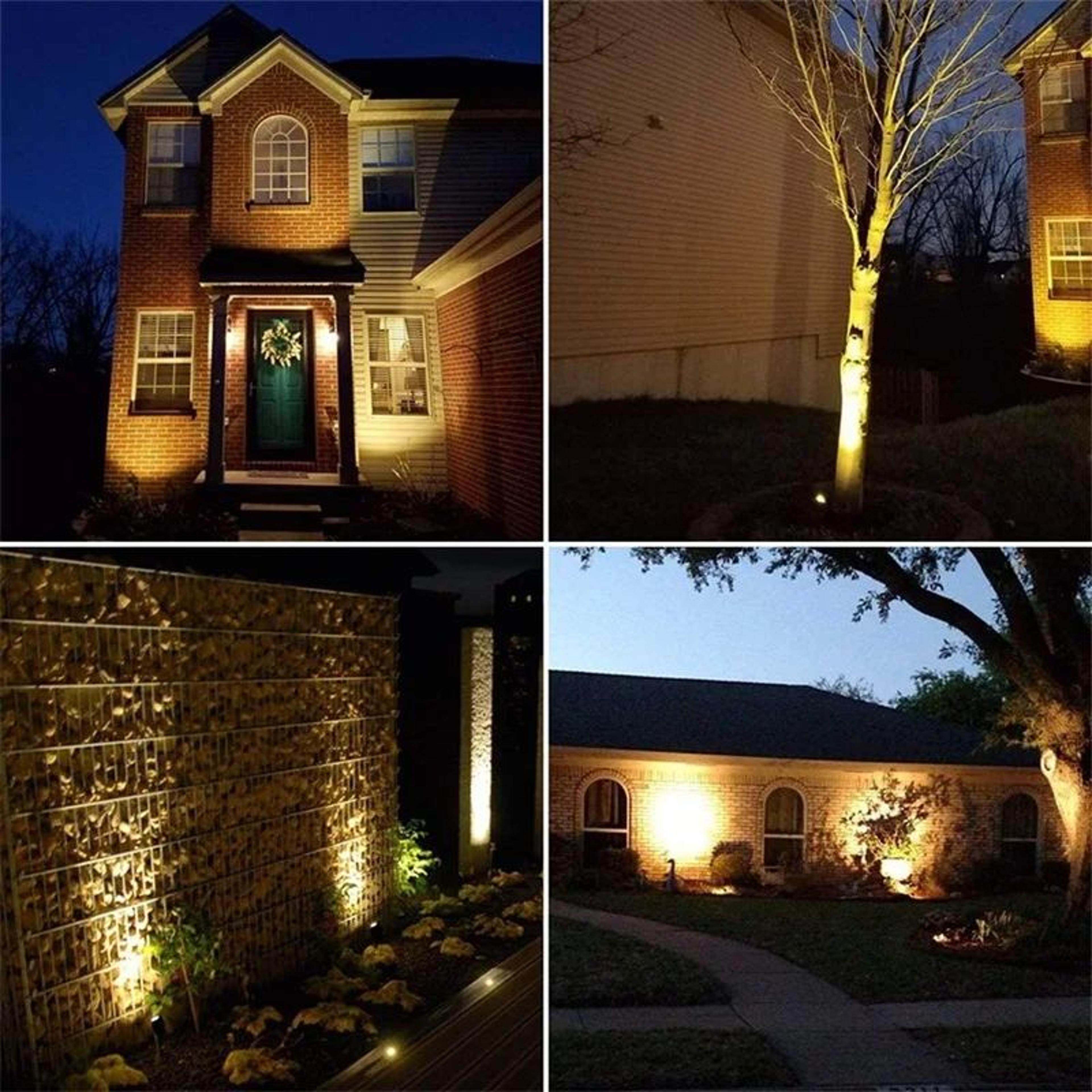 LED Landscape Light  Warm White IP65 Waterproof Outdoor Spotlight With Spike For Yard Garden Lawn A