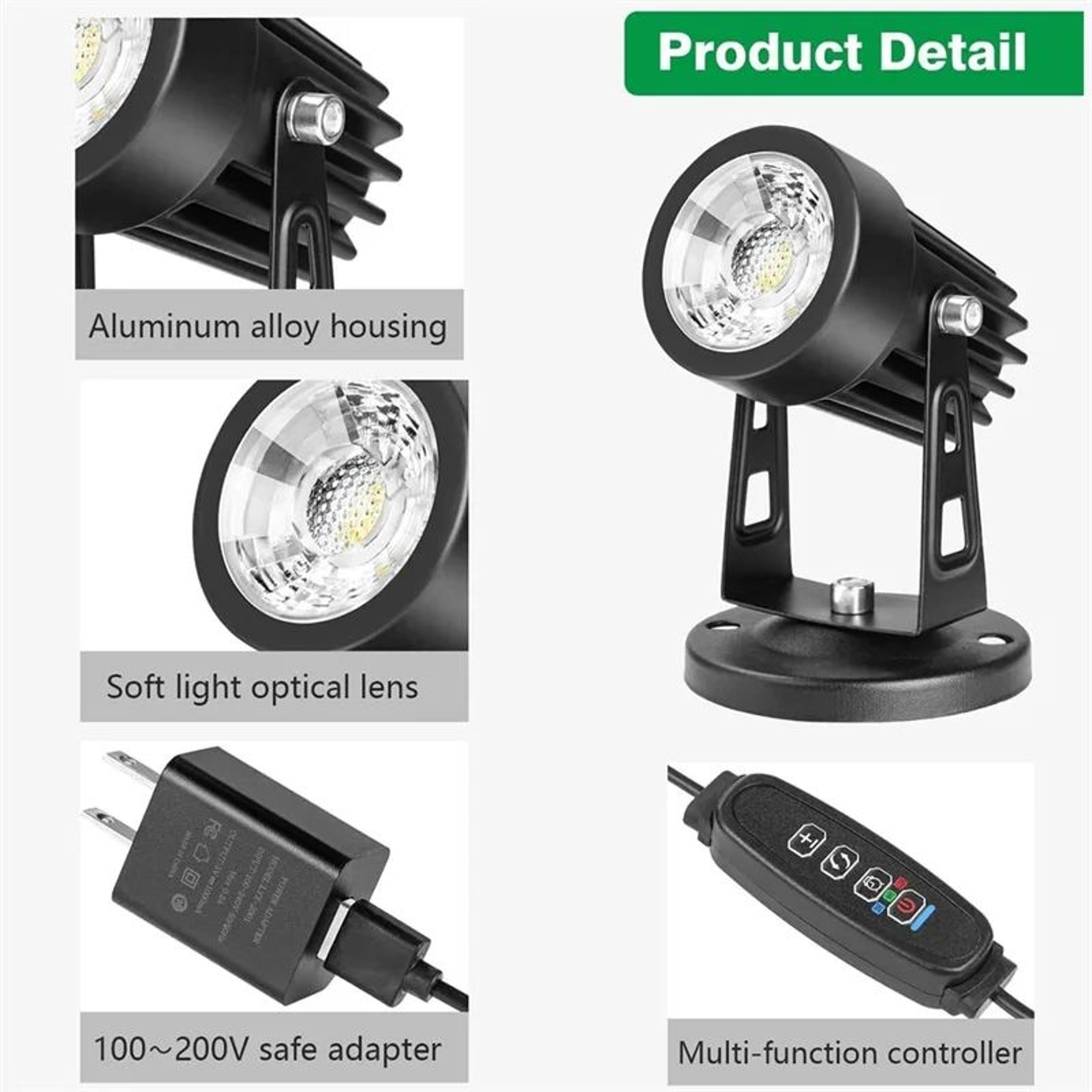 Indoor LED Accent Spotlight  Dimmable Uplight With Timer 3 Color Modes And 270 Degree Head For Plan 10