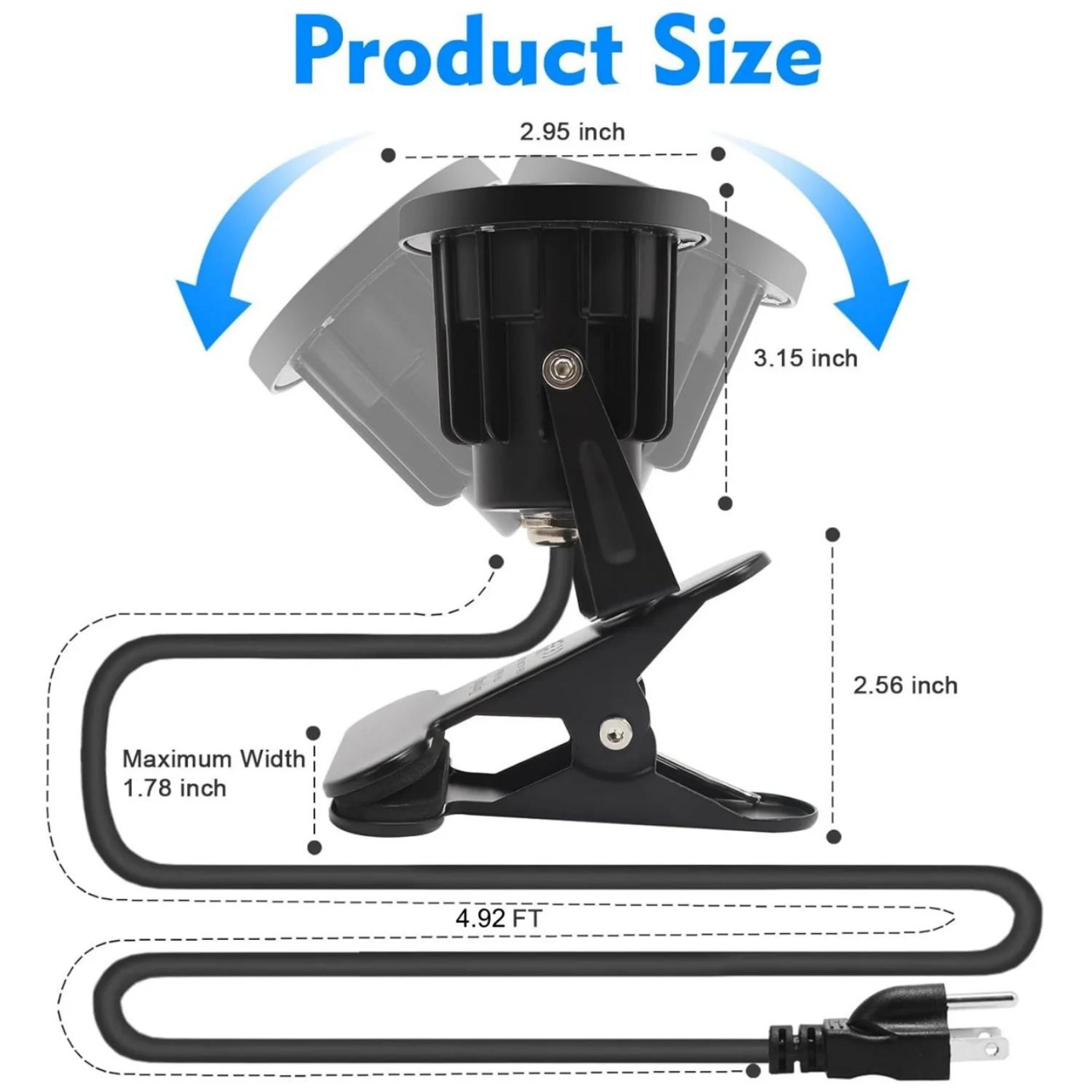 Clamp Spotlight  12 W Clip On Accent Light With Plug For Desk Plant Decor Artwork Trade Show And Wo 6
