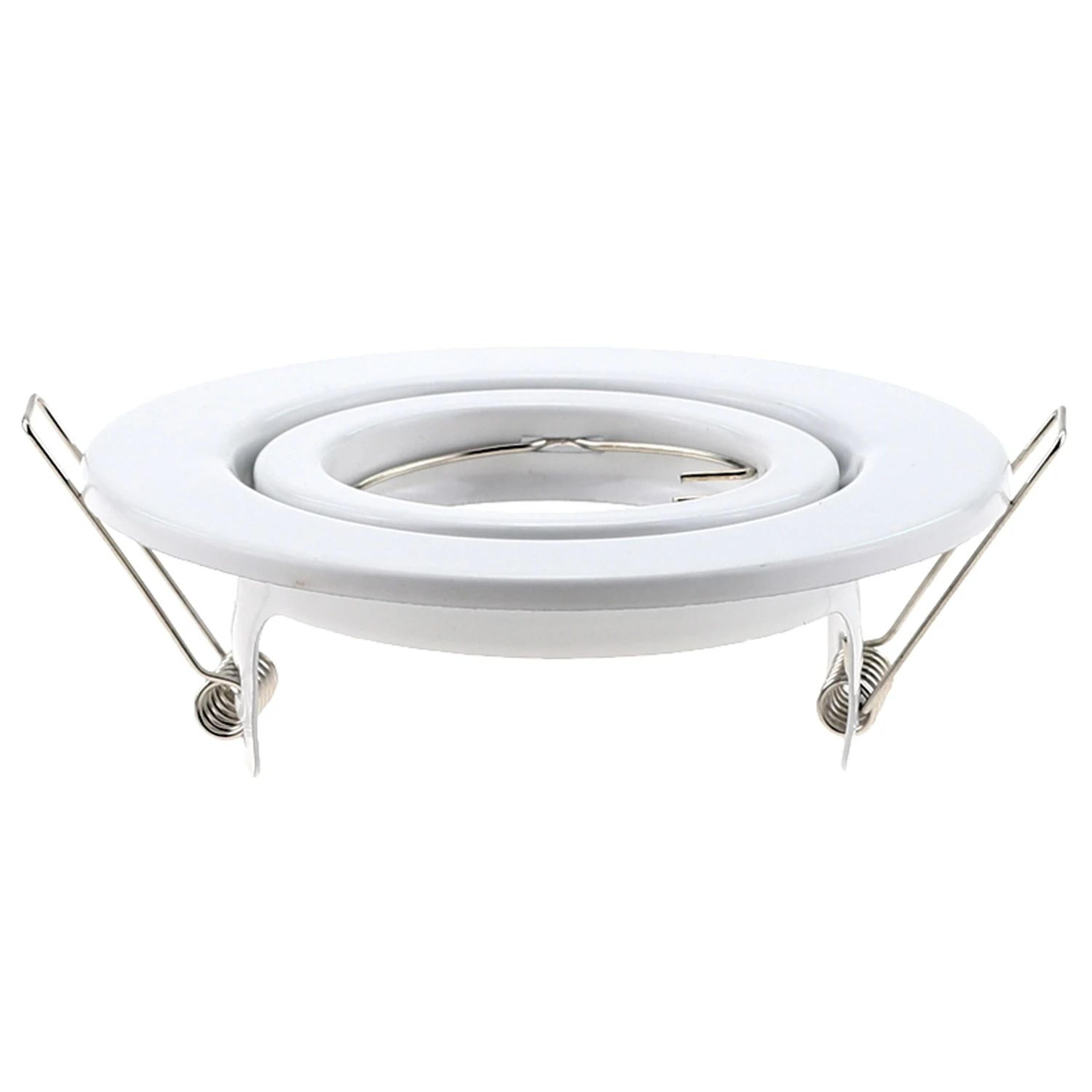 White Metal Recessed Downlight Trim  Round Ceiling Spotlight Fitting For GU10 MR16 GU53 With 315 In 2