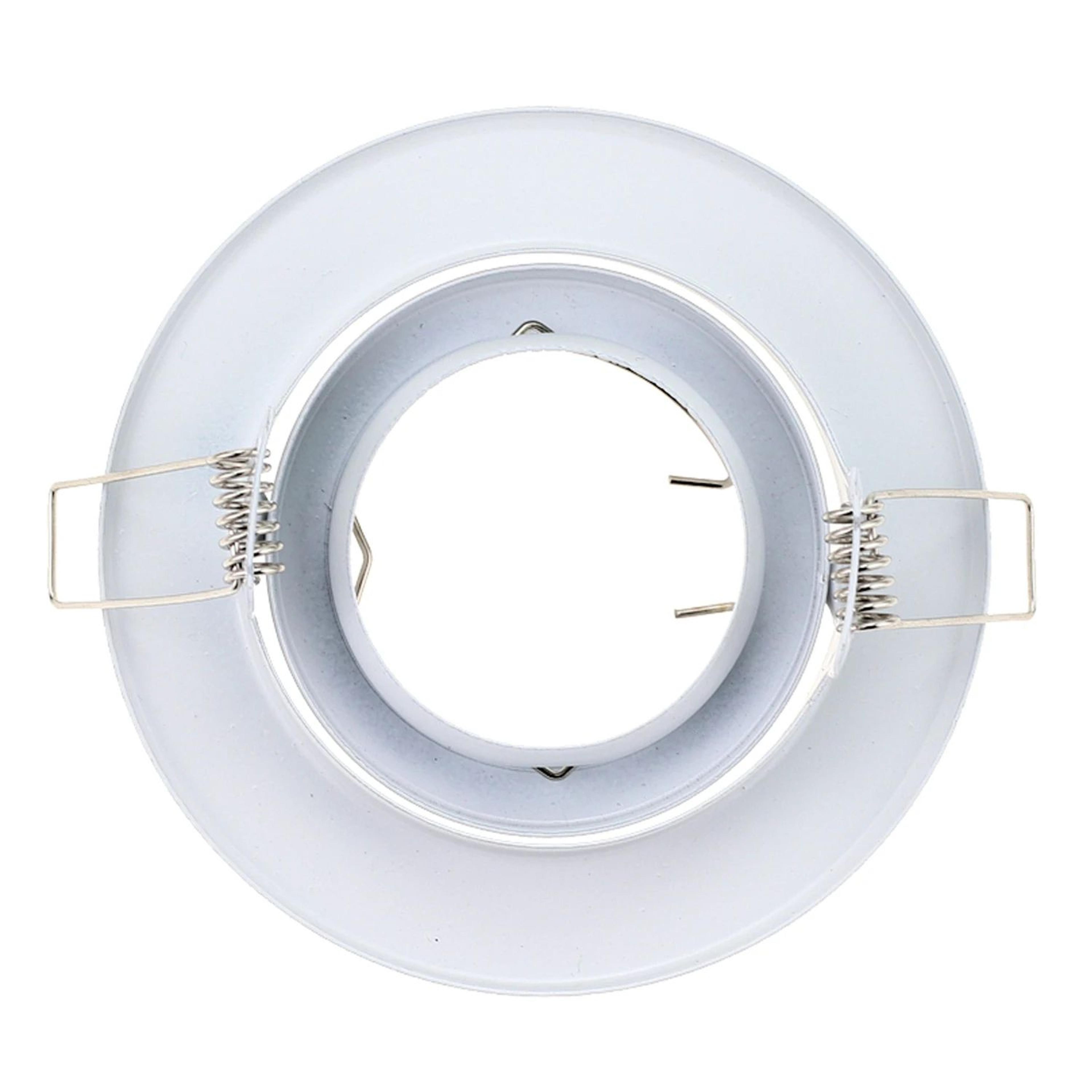 White Metal Recessed Downlight Trim  Round Ceiling Spotlight Fitting For GU10 MR16 GU53 With 315 In 4