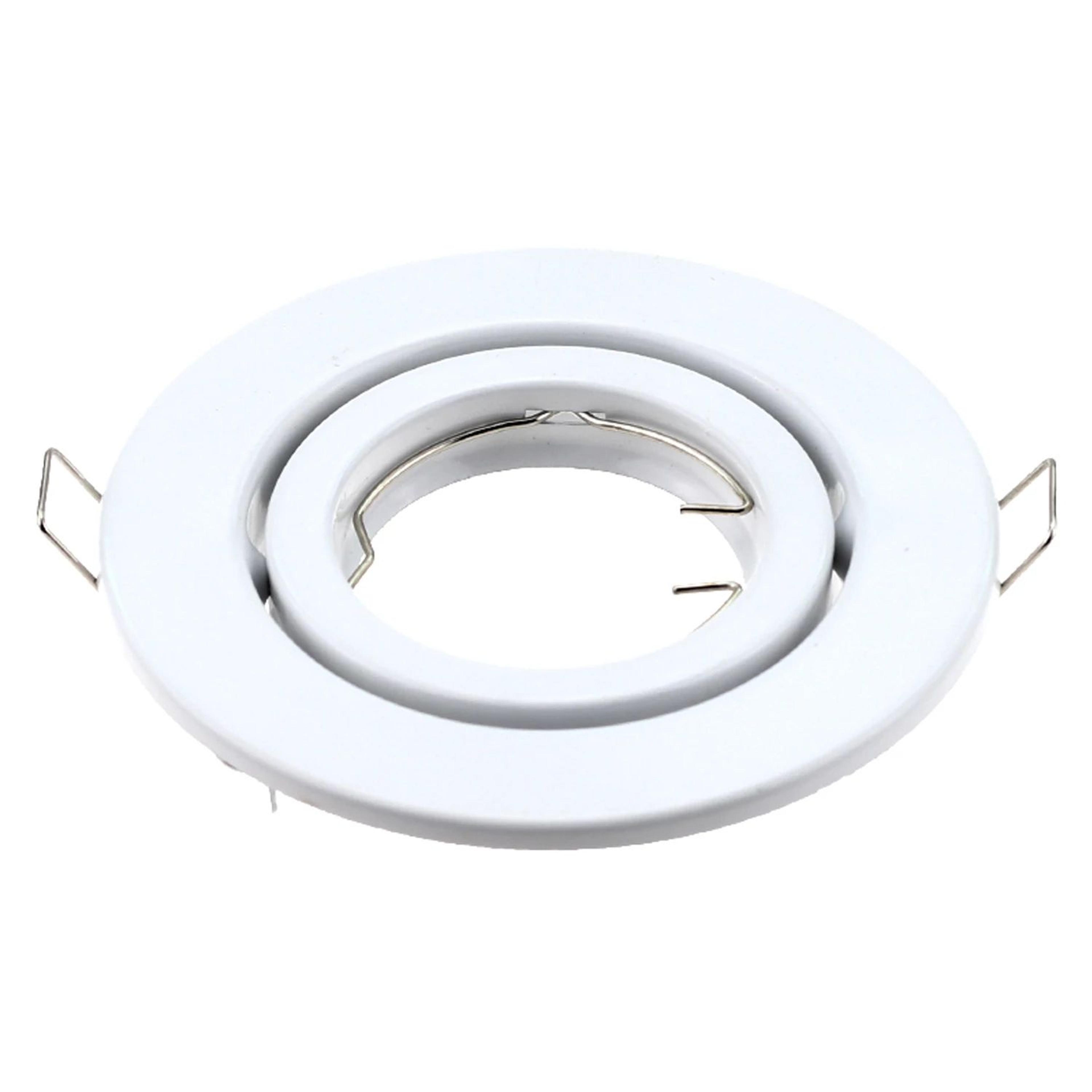 White Metal Recessed Downlight Trim  Round Ceiling Spotlight Fitting For GU10 MR16 GU53 With 315 In 3