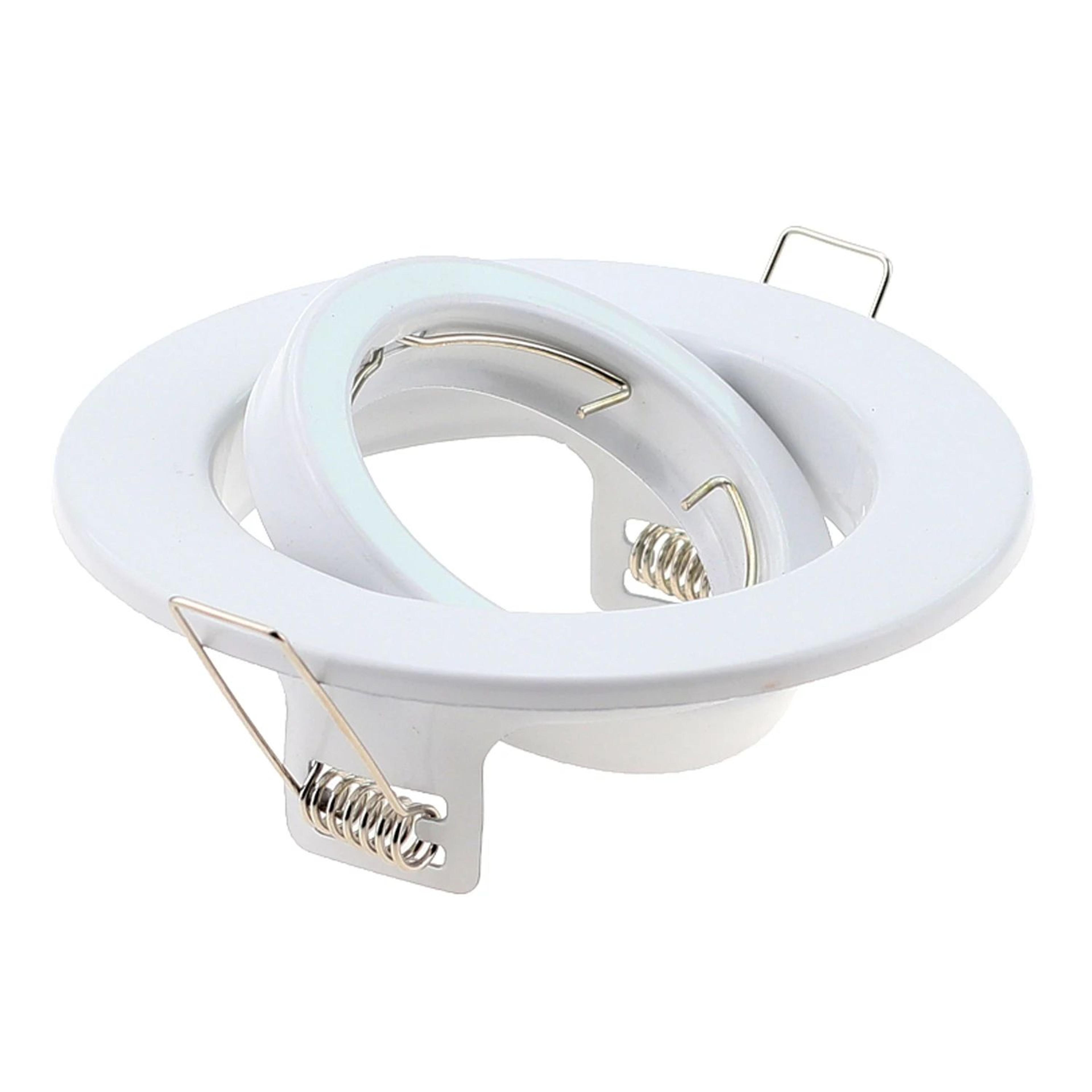 White Metal Recessed Downlight Trim  Round Ceiling Spotlight Fitting For GU10 MR16 GU53 With 315 In 1